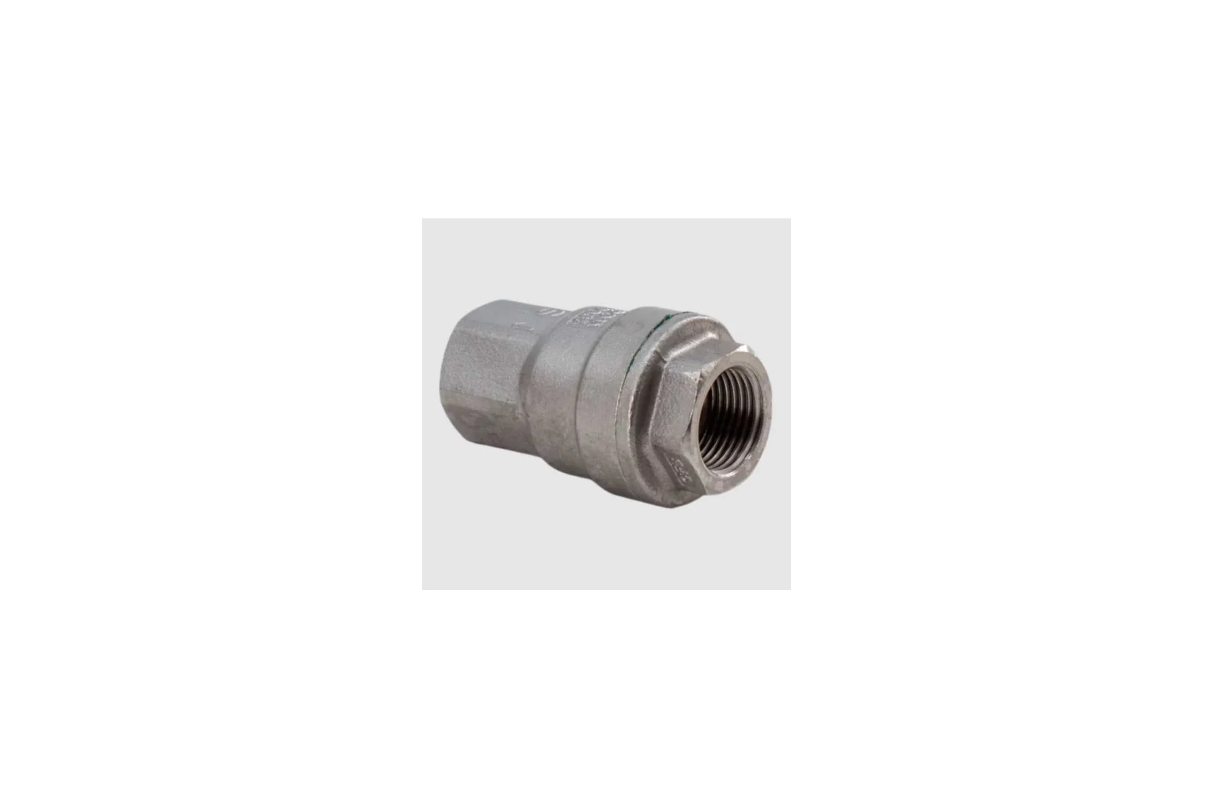 Обратный клапан муфтовый NEWKEY прямой, нержавеющая сталь AISI304 DN20 (3/4), (CF8), PN64 NK-CS20/4