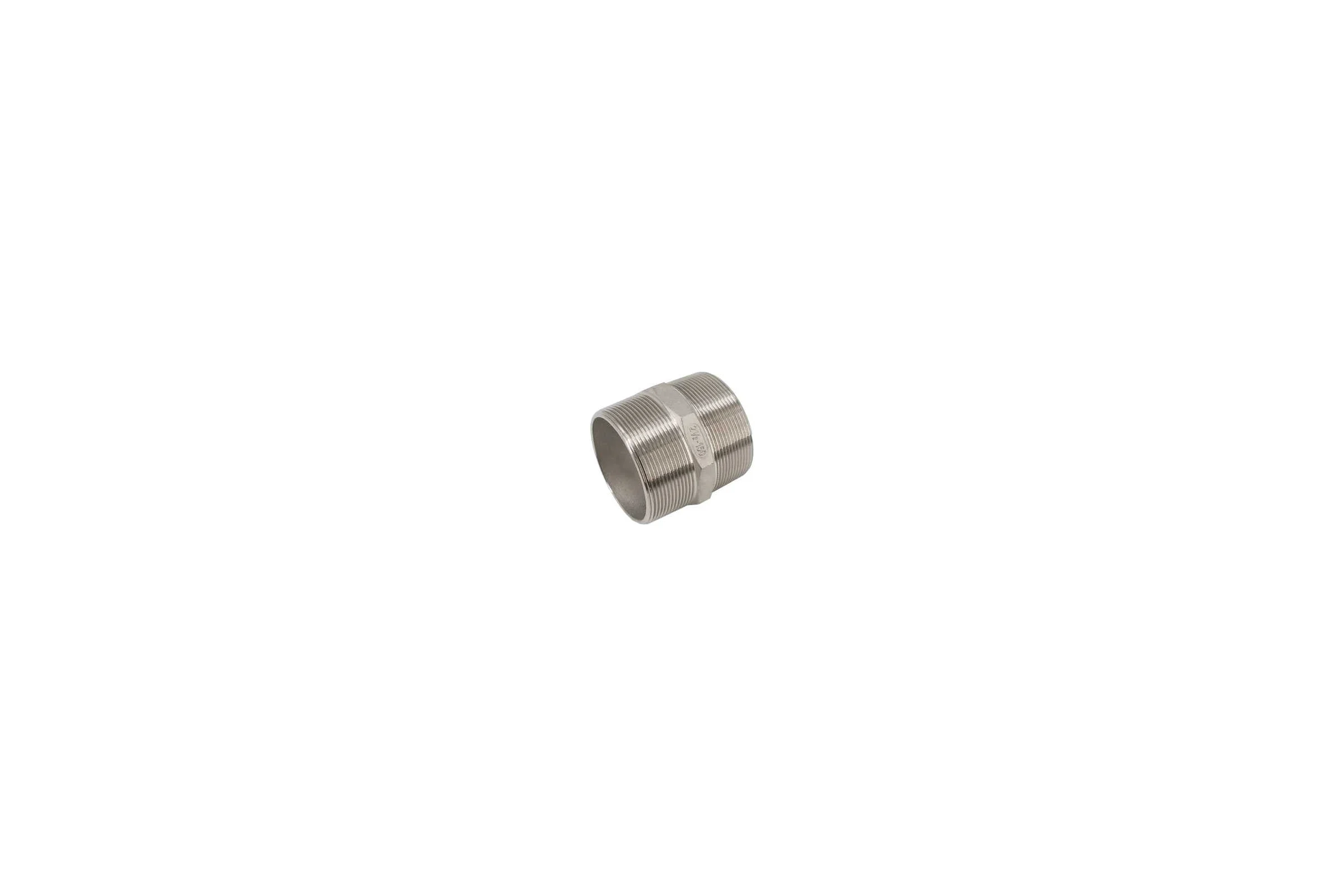 Ниппель резьбовой NEWKEY нержавеющая сталь AISI316 DN40 (1_1/2), (CF8M), PN16 NK-NM40/6