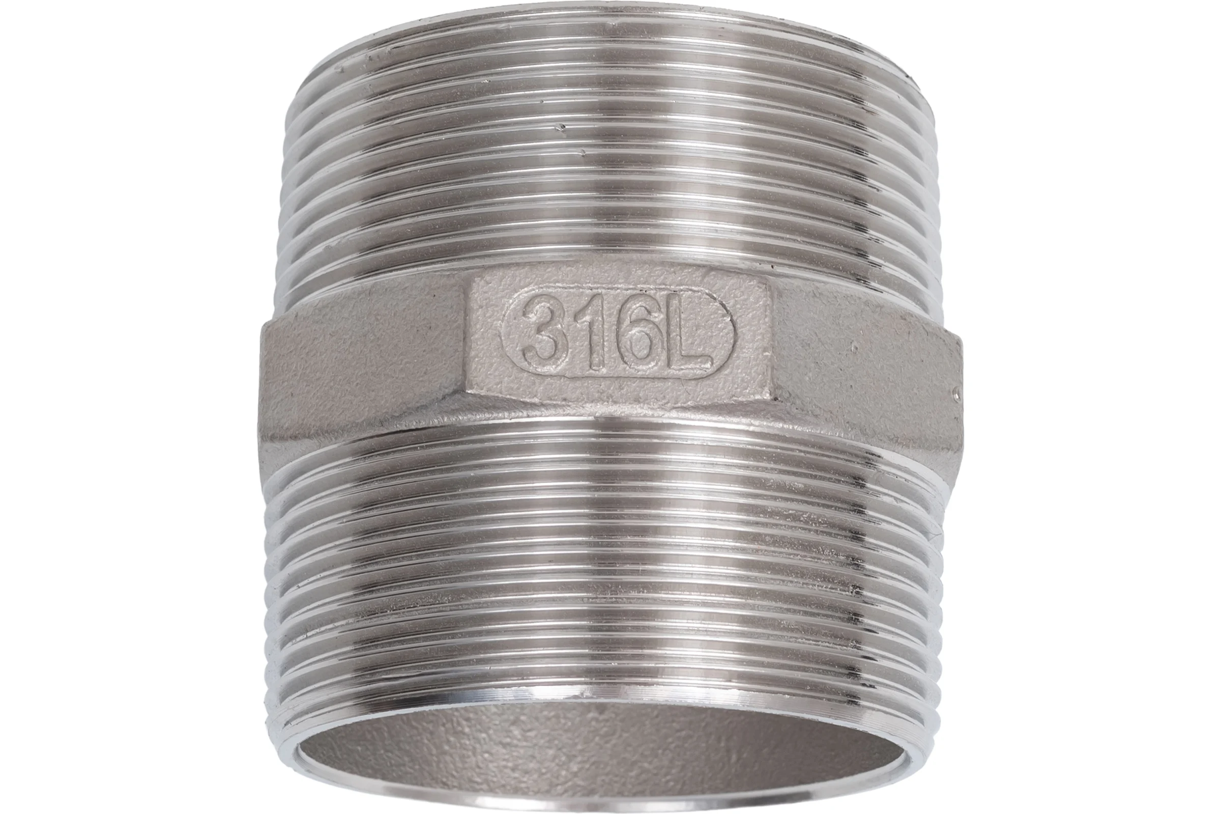 Ниппель резьбовой NEWKEY нержавеющая сталь AISI316 DN50 (2), (CF8М), PN16 NK-NM50/6