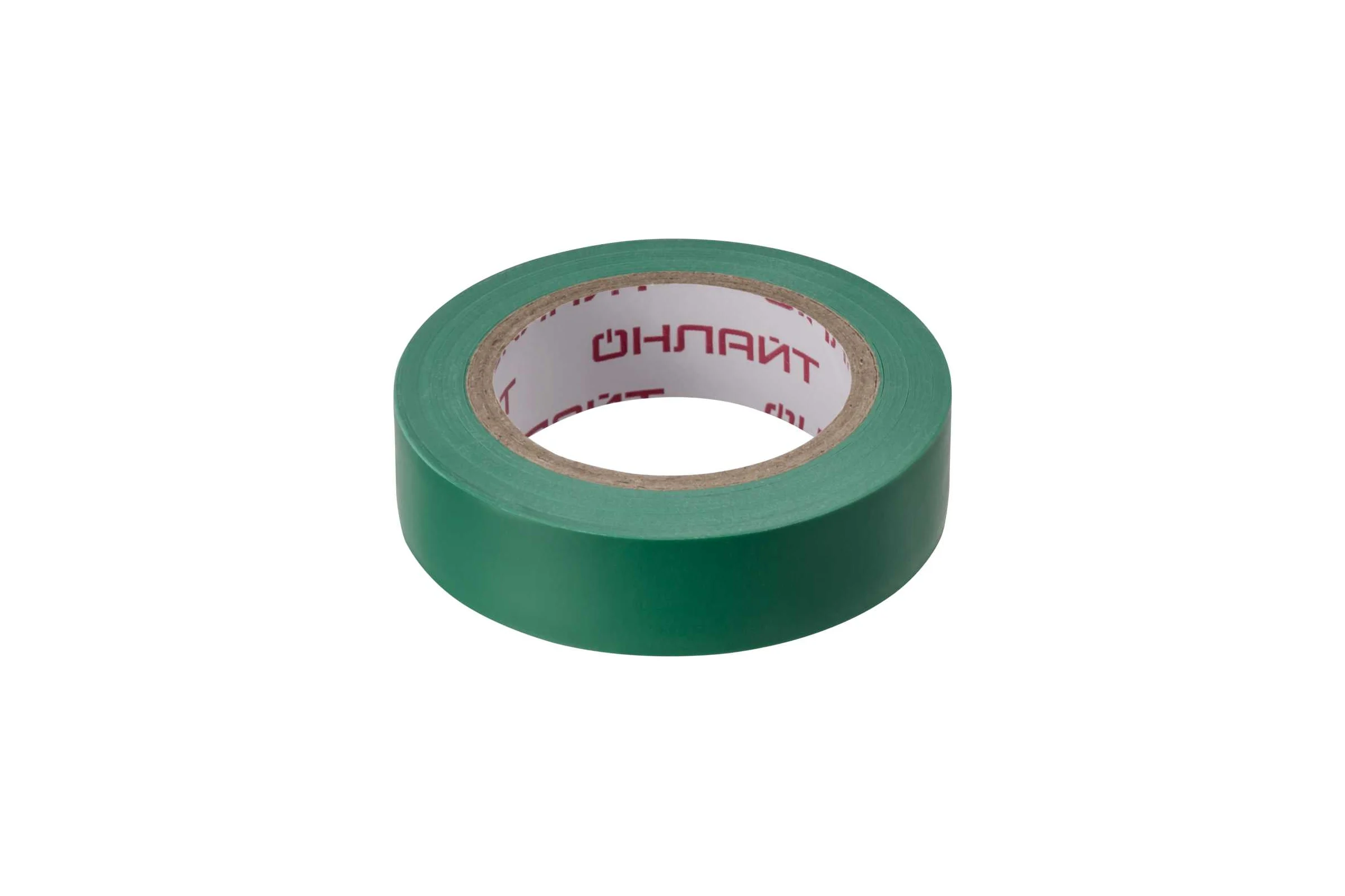 Изолента ОНЛАЙТ OIT-B15-10/G ПВХ, зеленая, Китай 61880