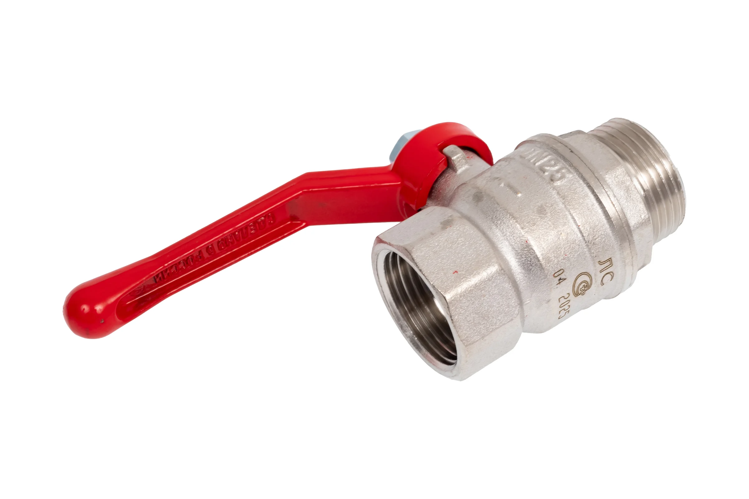 Кран шаровой ГАЛЛОП 1' вн/нар рукоятка 11б27п1 Стандарт 221 никель PN40 542596