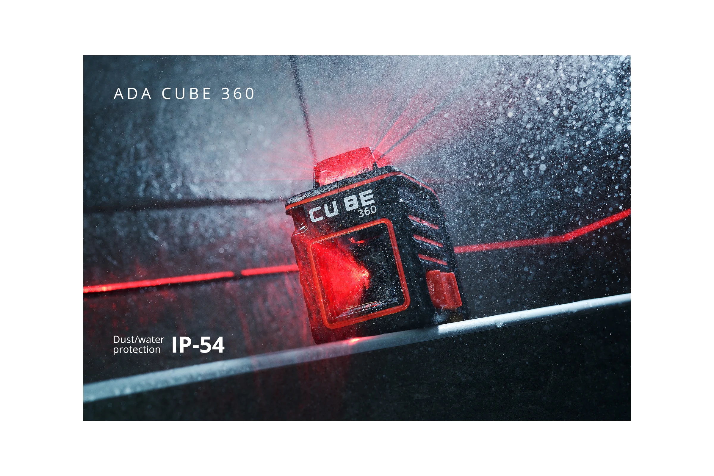 Комплект ADA: лазерный уровень ADA Cube 360 Basic Edition + элевационный штатив-штанга SILVER PLUS в комплекте с треногой 3.6 м A00663