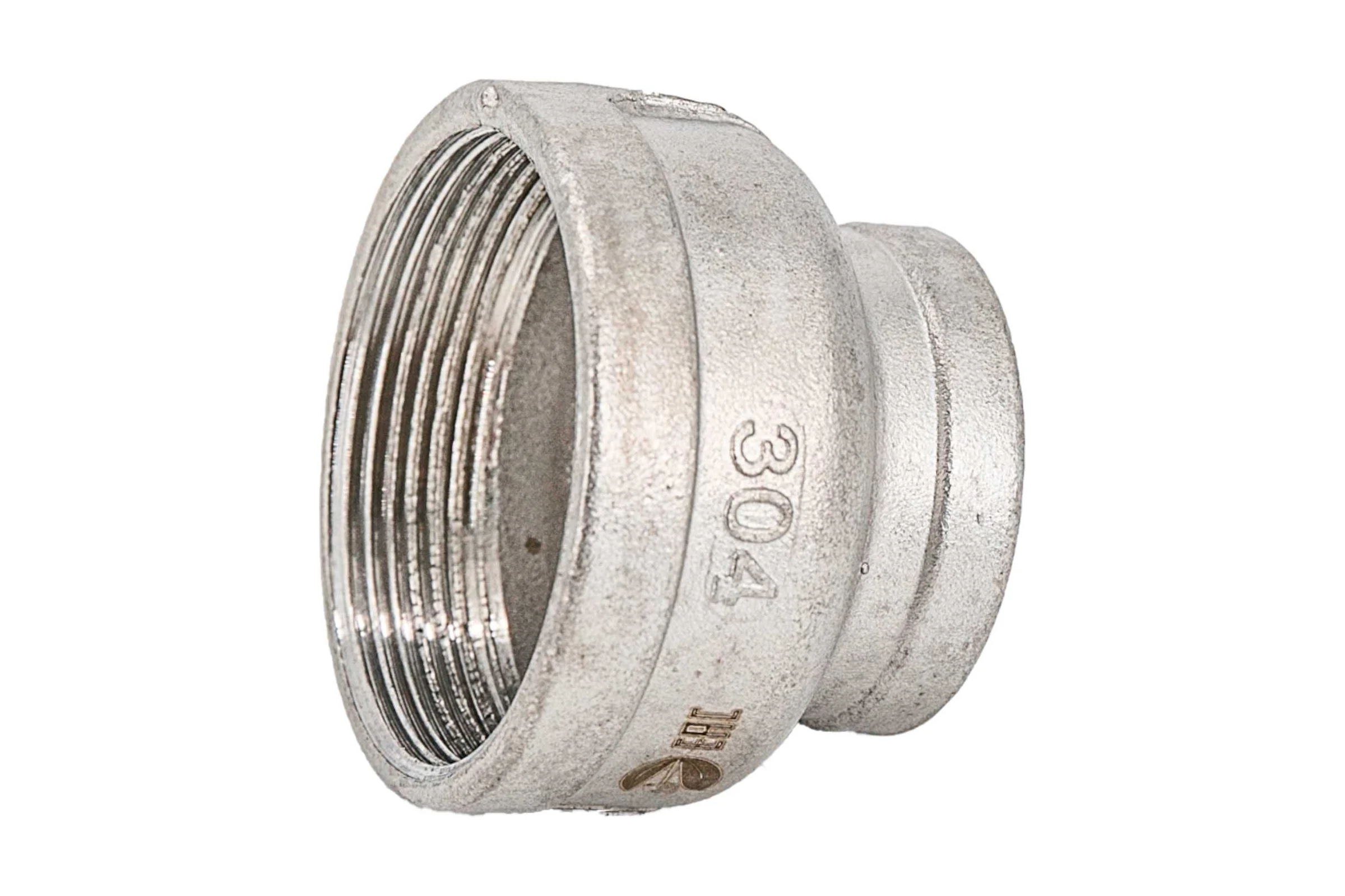 Муфта переходная NEWKEY нержавеющая сталь AISI304 DN50 х DN32 ( 2x1_1/4), (CF8), PN16 NK-MMH50*32/4