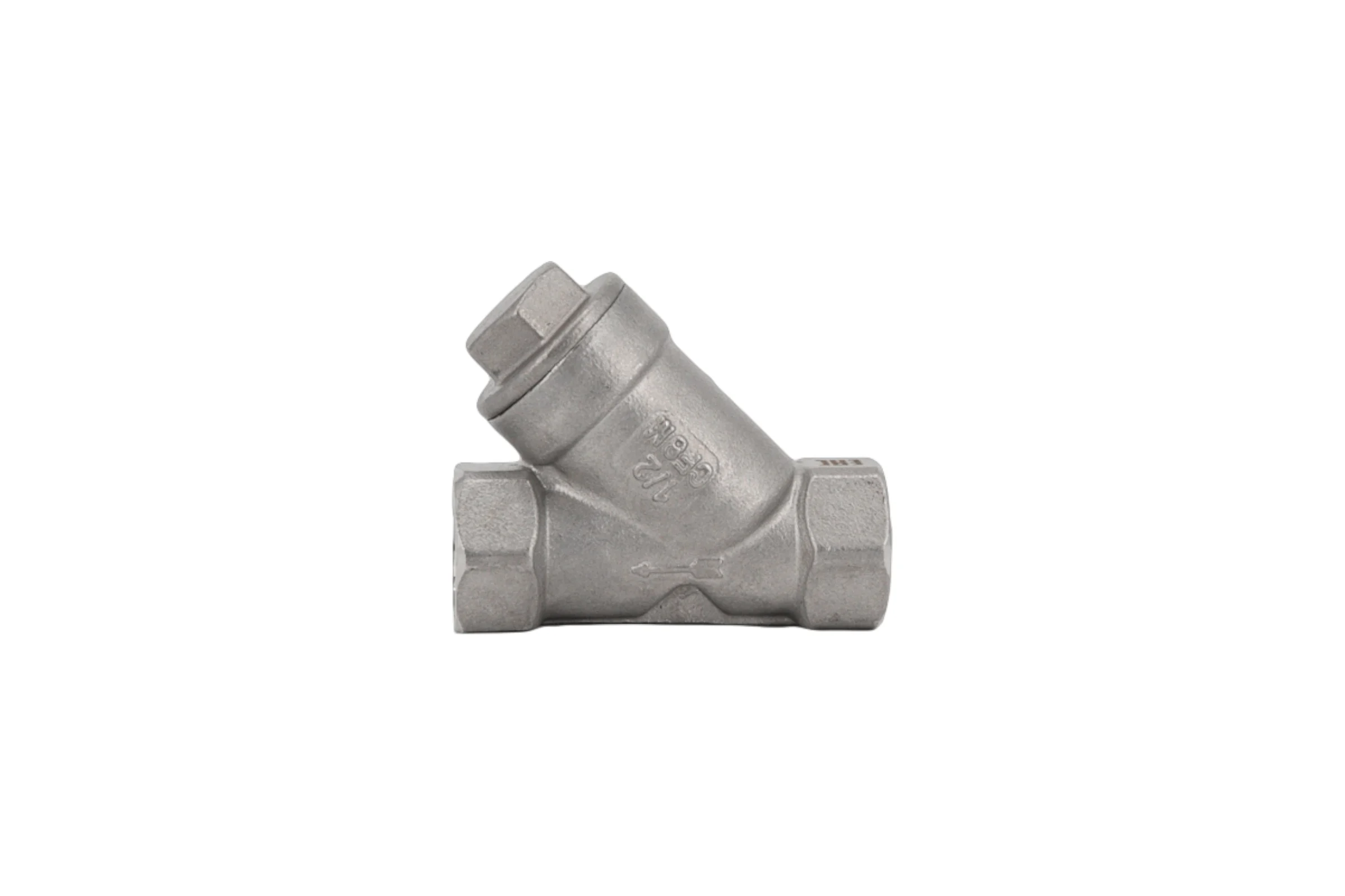 Обратный клапан NEWKEY муфтовый Y-тип нержавеющий, AISI316 DN15 (1/2), (CF8M), PN64 NK-YC15/6
