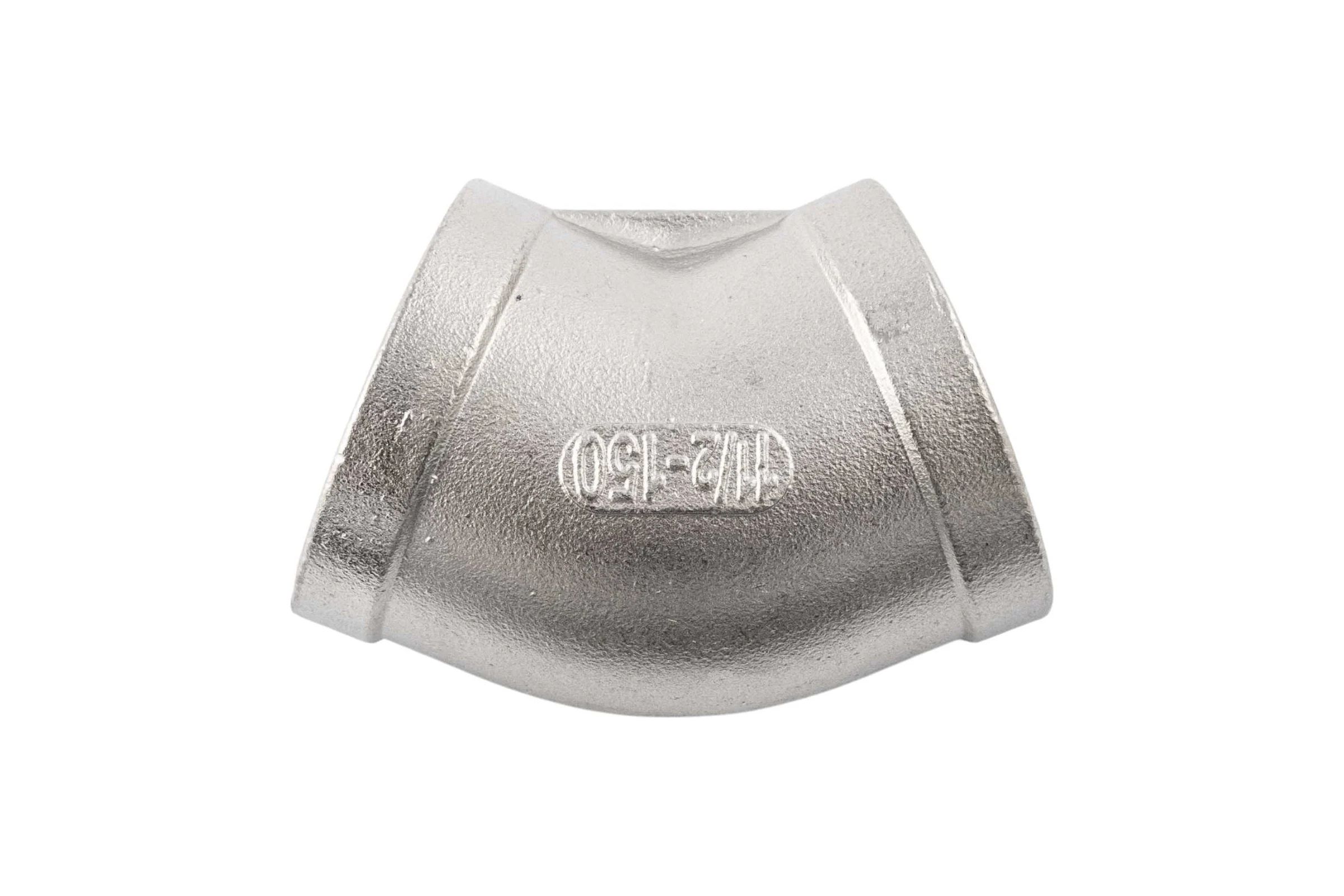 Отвод резьбовой NEWKEY вр/вр 45 нержавеющий, AISI304 DN40 (1_1/2), (CF8), PN16 NK-FEDD45_40/4