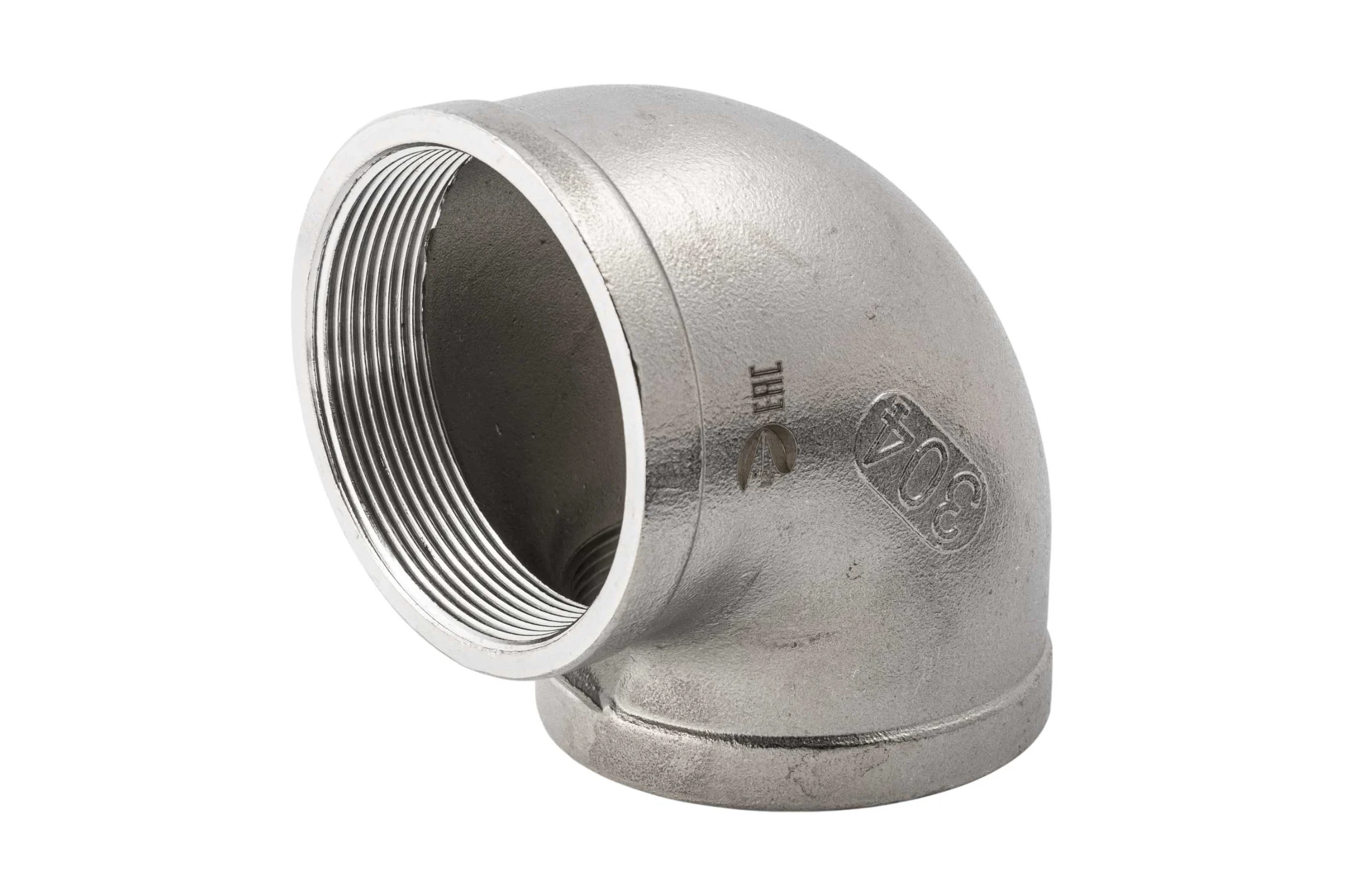 Отвод резьбовой вр/вр нержавеющий NEWKEY AISI304 DN65 (2_1/2), (CF8), PN16 NK-FEDD65/4