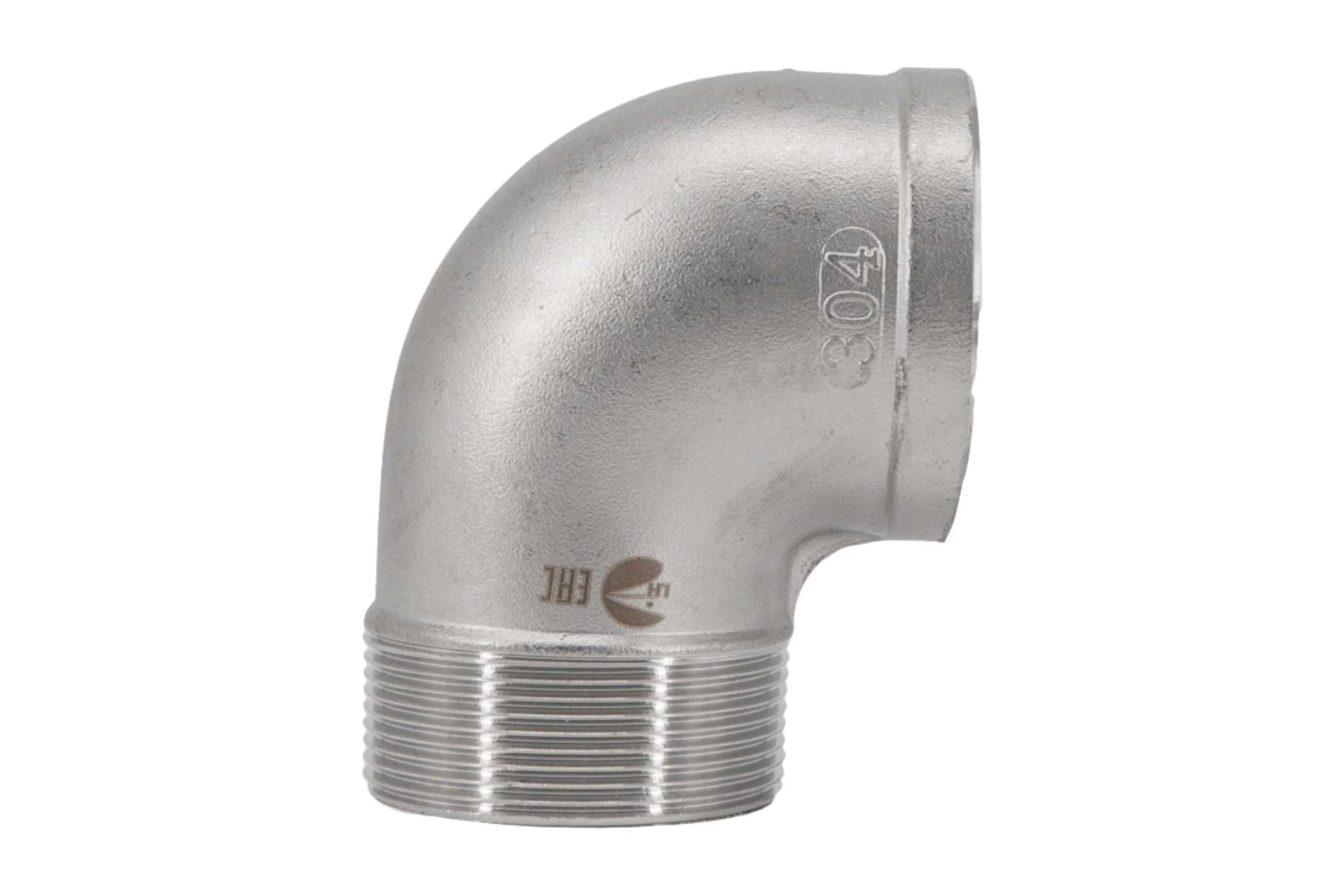 Отвод резьбовой вр/нр нержавеющий NEWKEY AISI316 DN50 (2), (CF8M), PN16 NK-FEDM50/6