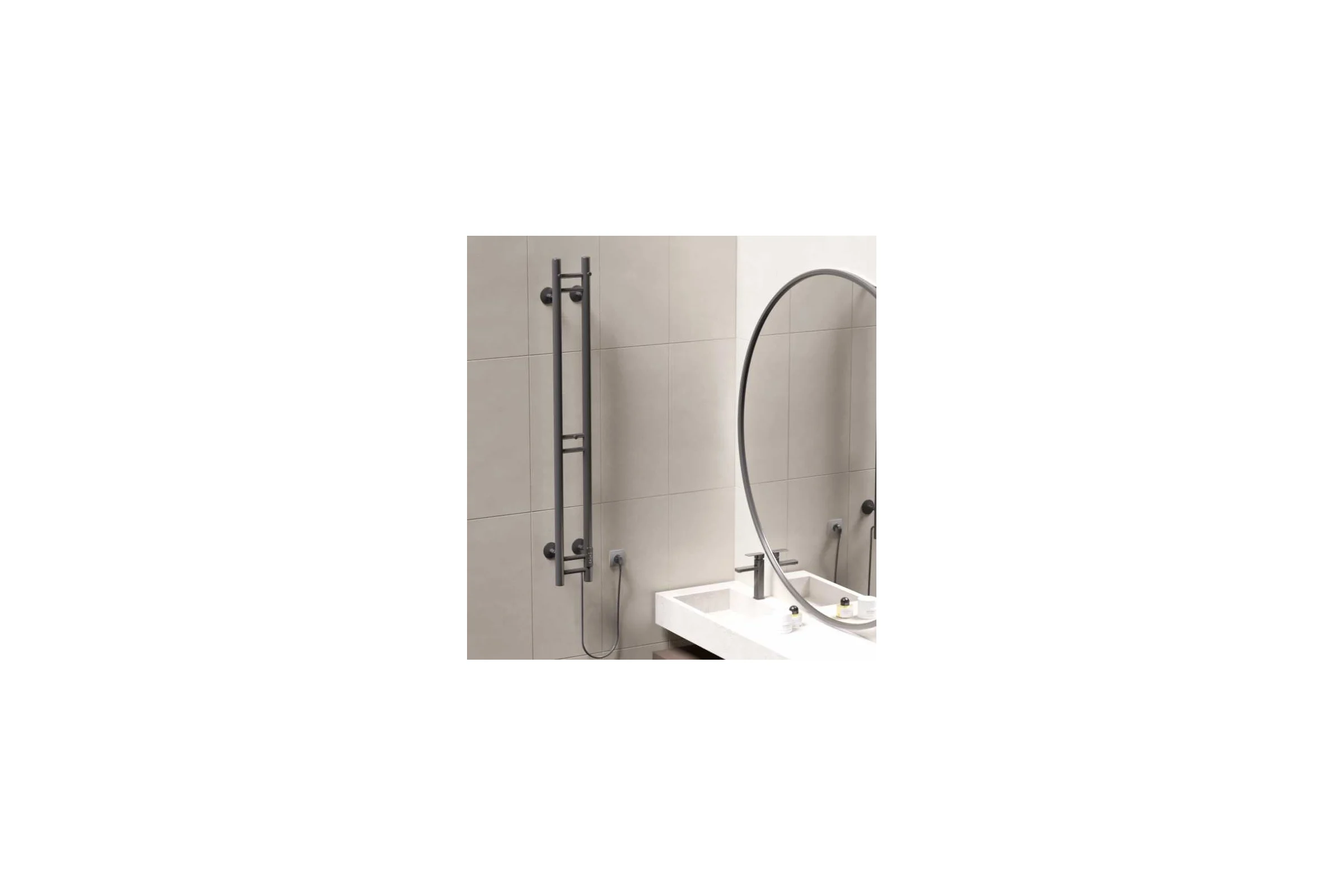 Полотенцесушитель MIXLINE MOON GRAPHITE 120/10 таймер, 284 Вт, электрический, графит 556252