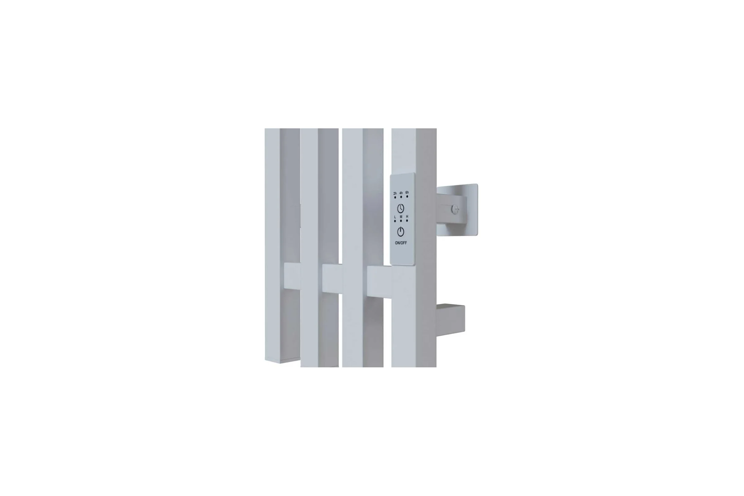Полотенцесушитель MIXLINE MOON QUADRO WHITE 120/15 таймер, 206 Вт, электрический, белый 557164