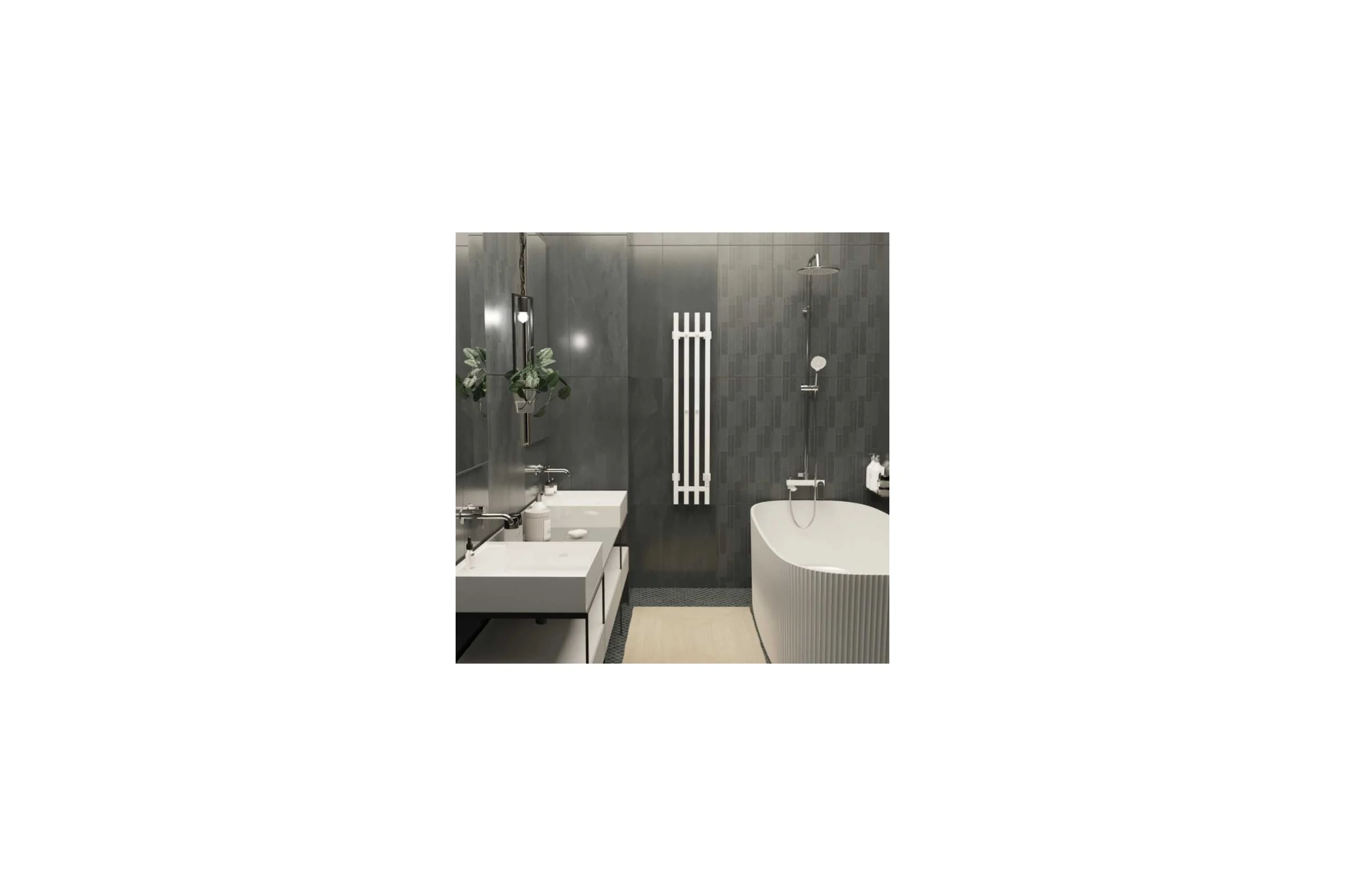 Полотенцесушитель MIXLINE MOON QUADRO WHITE 120/15 таймер, 206 Вт, электрический, белый 557164