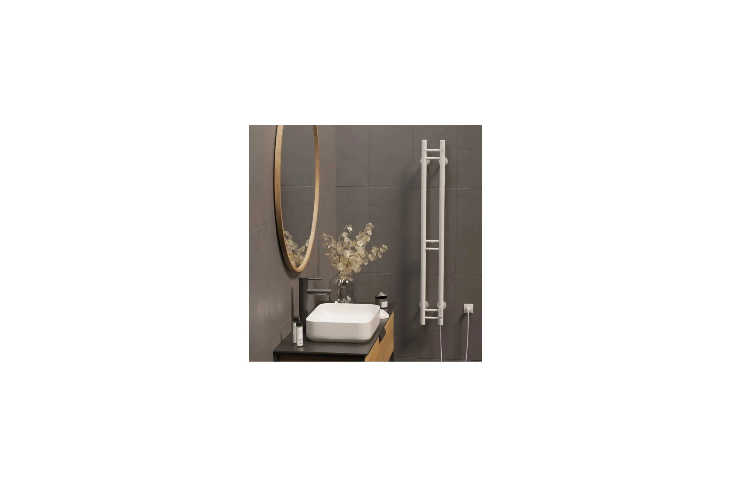 Полотенцесушитель MIXLINE MOON WHITE 120/10 таймер, 284 Вт, электрический, белый 556250