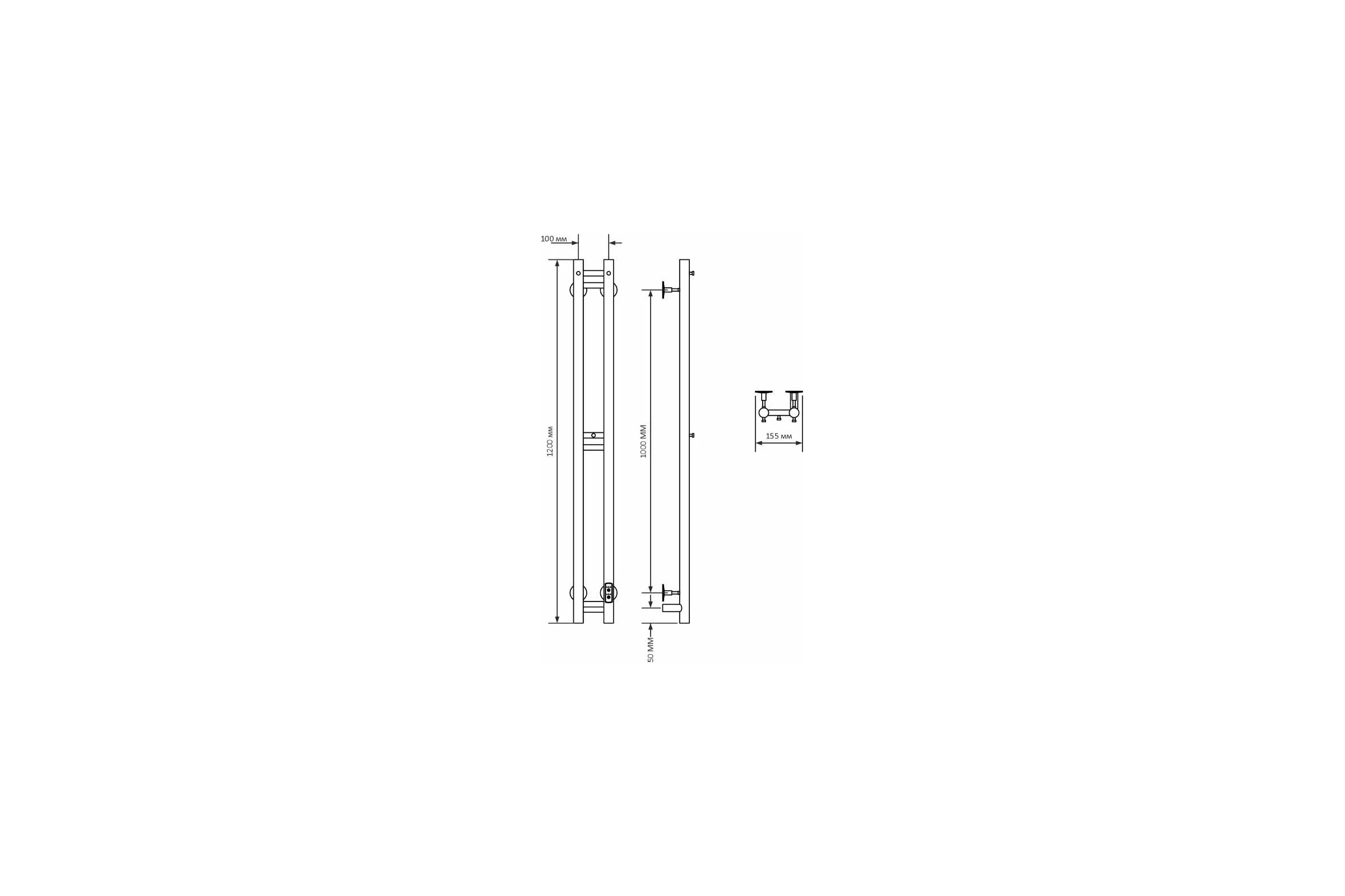 Полотенцесушитель MIXLINE MOON WHITE 120/10 таймер, 284 Вт, электрический, белый 556250