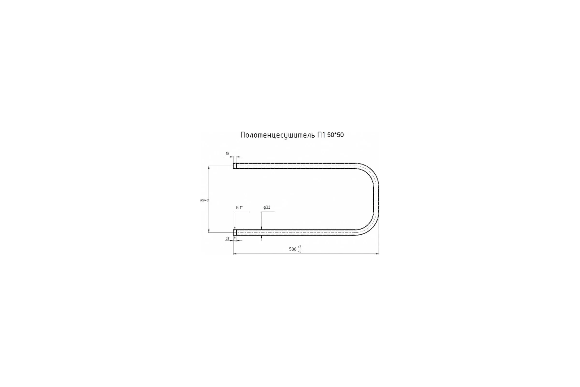 Полотенцесушитель MIXLINE SIMPLE P 50x50 см, 1'', полимер 557097