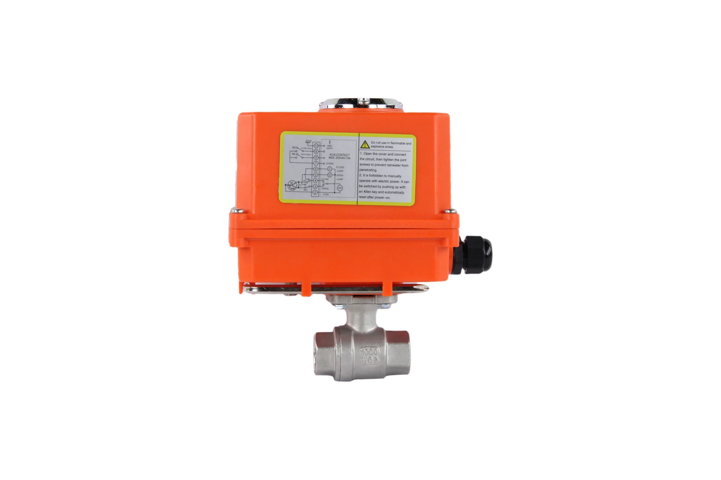 Кран шаровой DN.ru КШМП.316.230-ISO Ду25 Ру63 с электроприводом QT-003-MINI 220В D160-07641