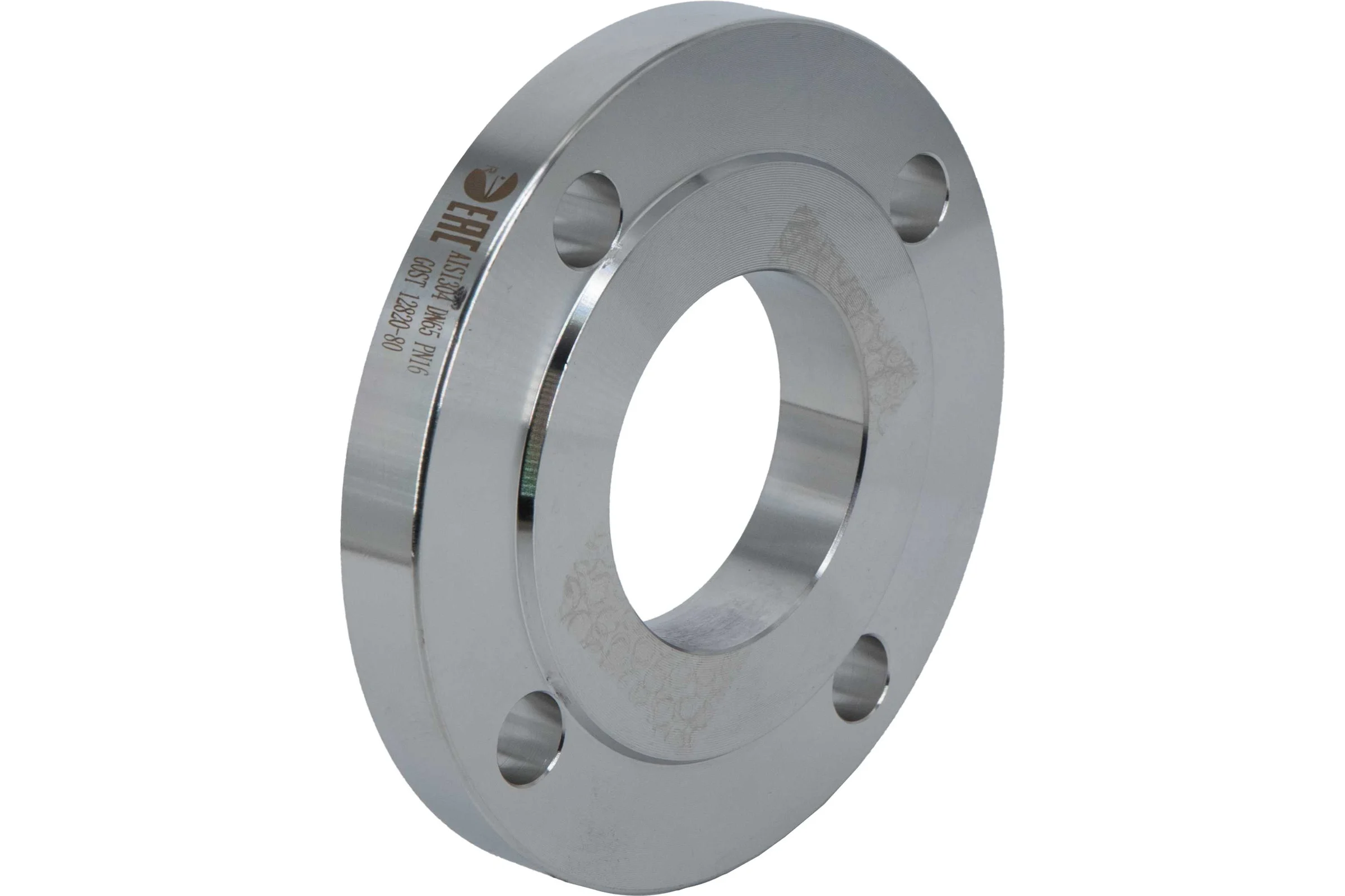 Фланец плоский с зеркалом нержавеющий NEWKEY AISI304 DN65 (2_1/2) (76мм), (CF8), РN16 NK-F65/4