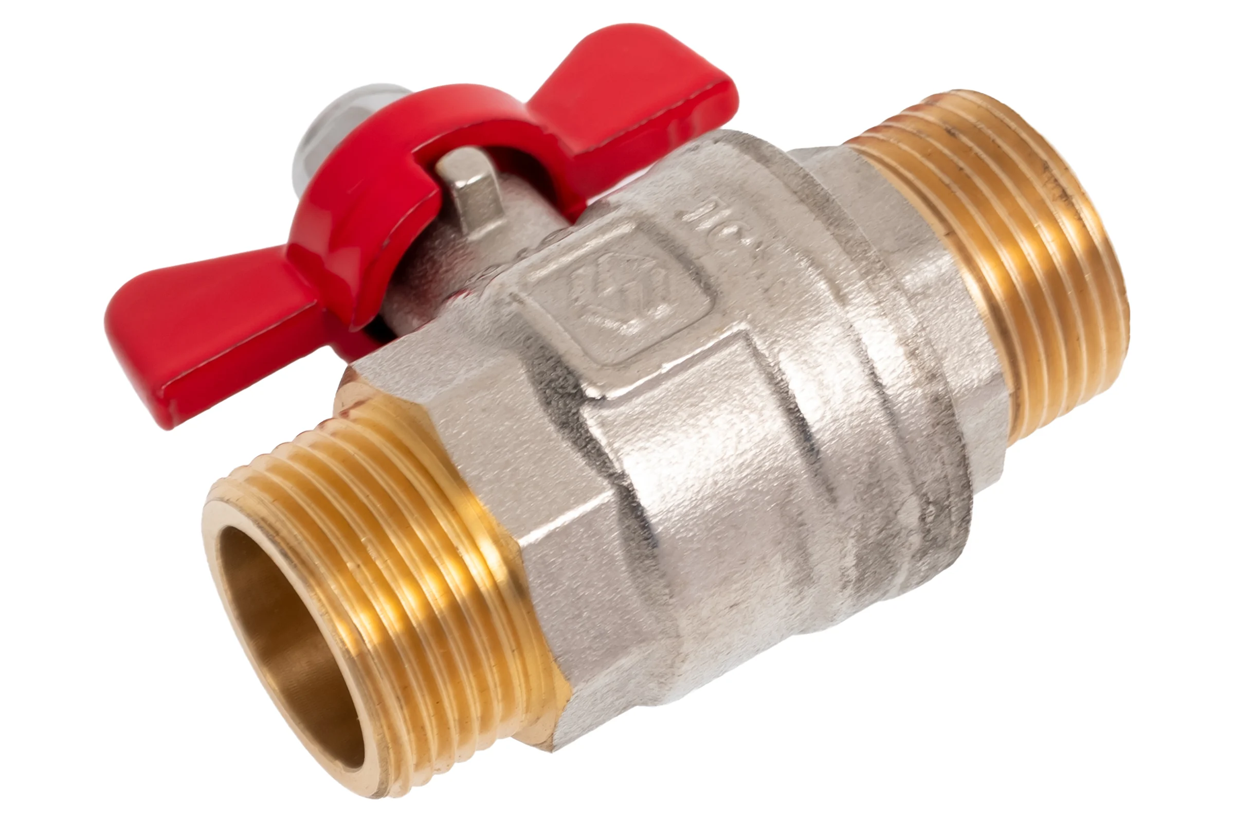 Кран шаровой MVI ГОСТ, 3/4 нар-нар, рукоятка «бабочка» (БЦЦ) BV.915.05
