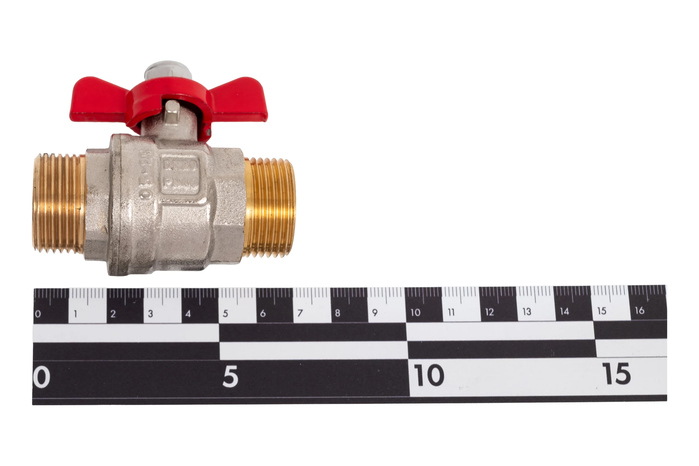 Кран шаровой MVI ГОСТ, 3/4 нар-нар, рукоятка «бабочка» (БЦЦ) BV.915.05