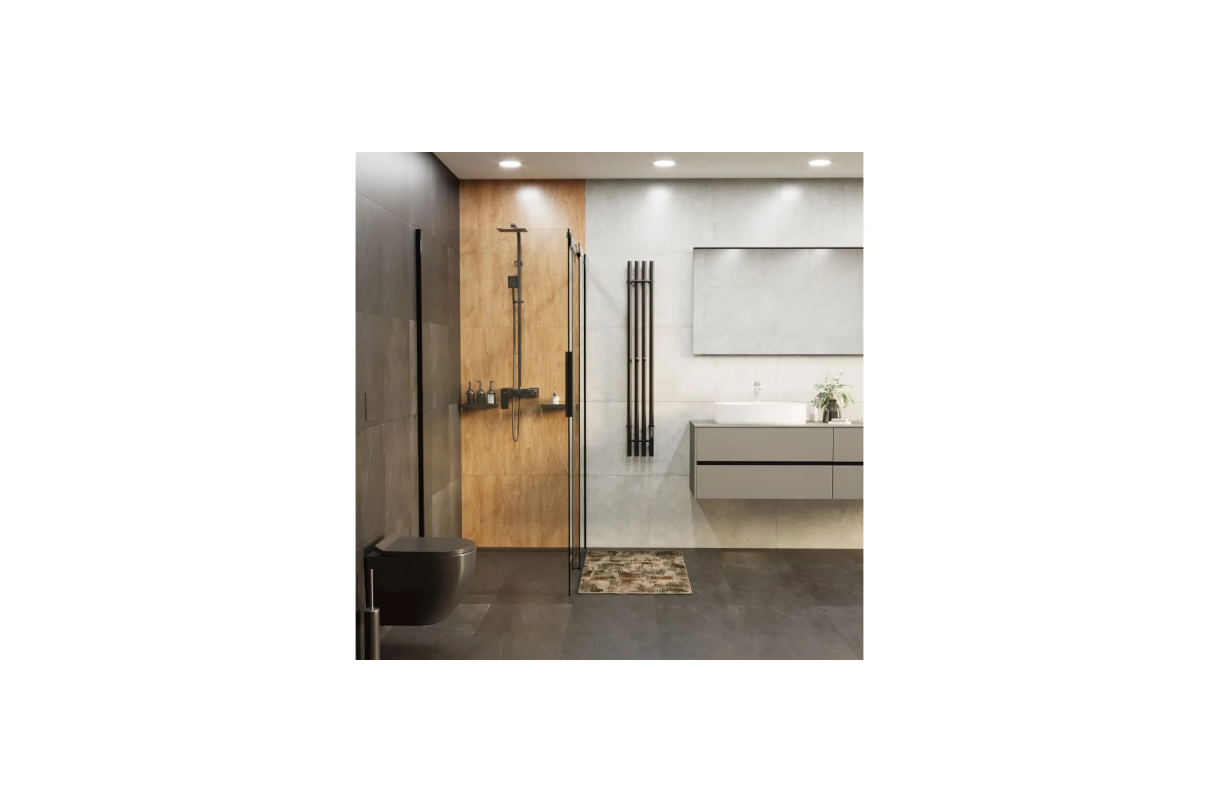Полотенцесушитель MIXLINE MOON BLACK 120/15 таймер,206 Вт электрический ЧЕРНЫЙ 557162
