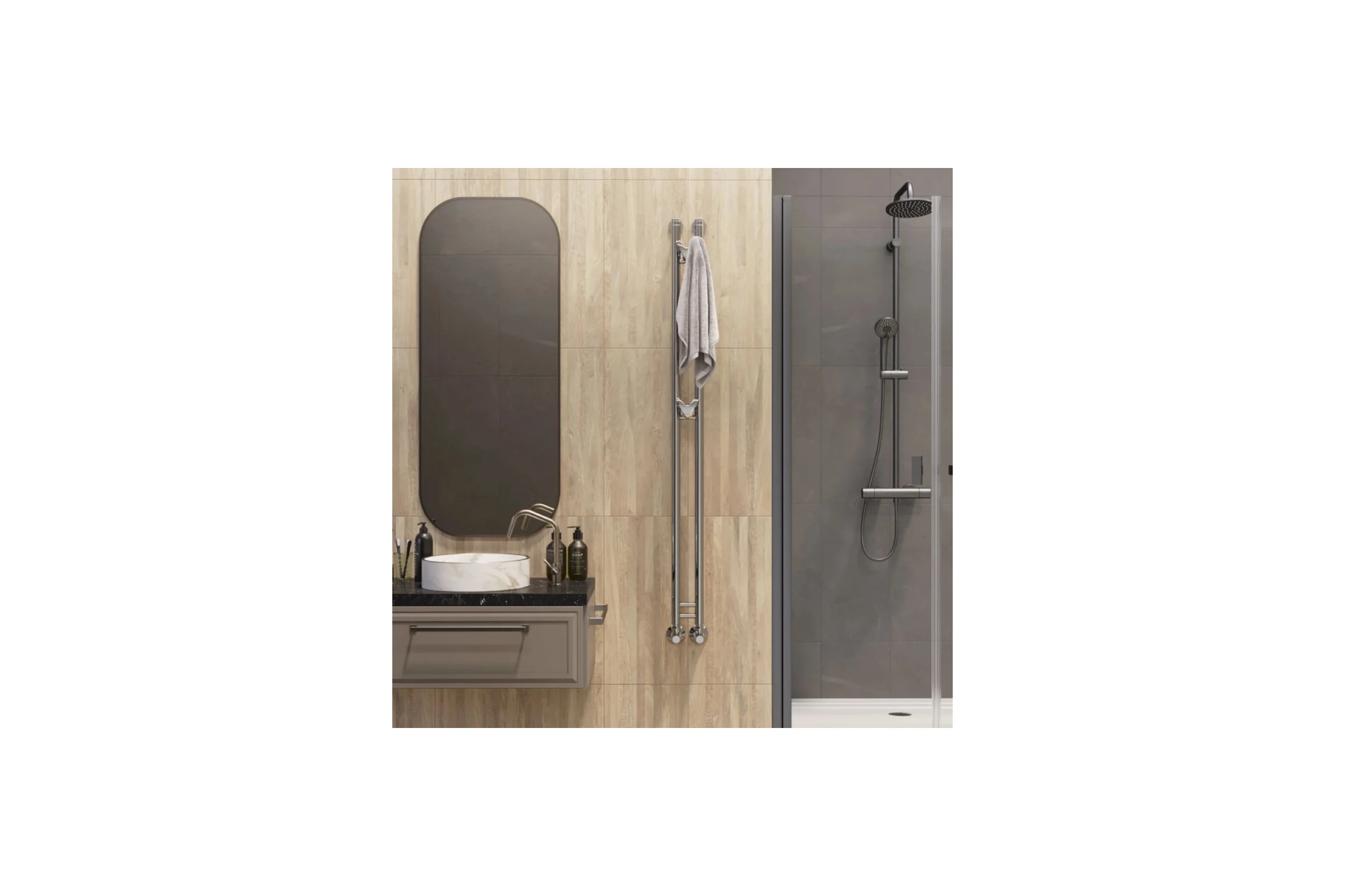 Полотенцесушитель MIXLINE STAR 1 150/7,5 1/2 ВР,вентиль угловой 3/4''х1/2'' вн/нар 556254