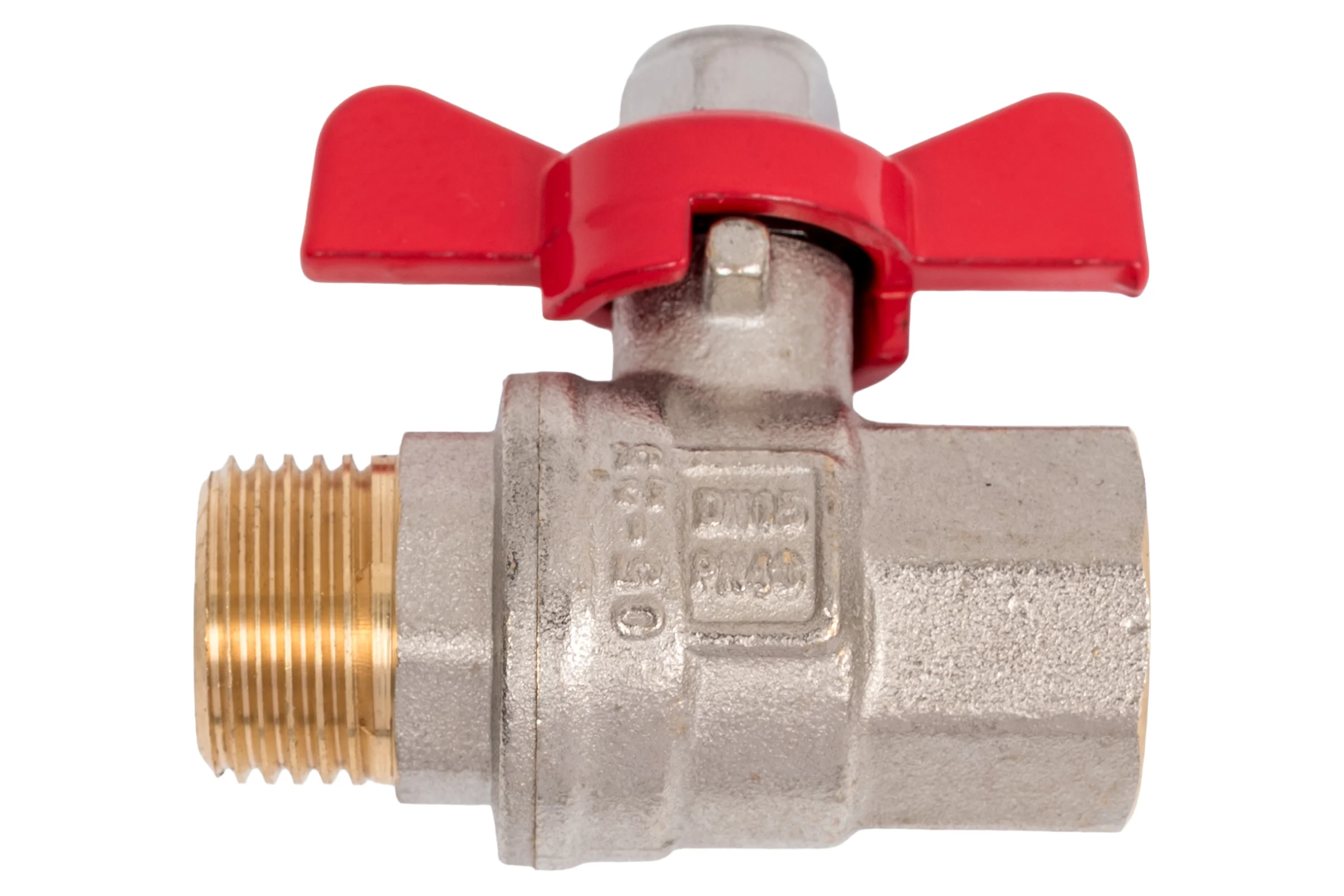Шаровой кран MVI ГОСТ, 1/2 вн.-нар., рукоятка «бабочка» (БМЦ) BV.914.04