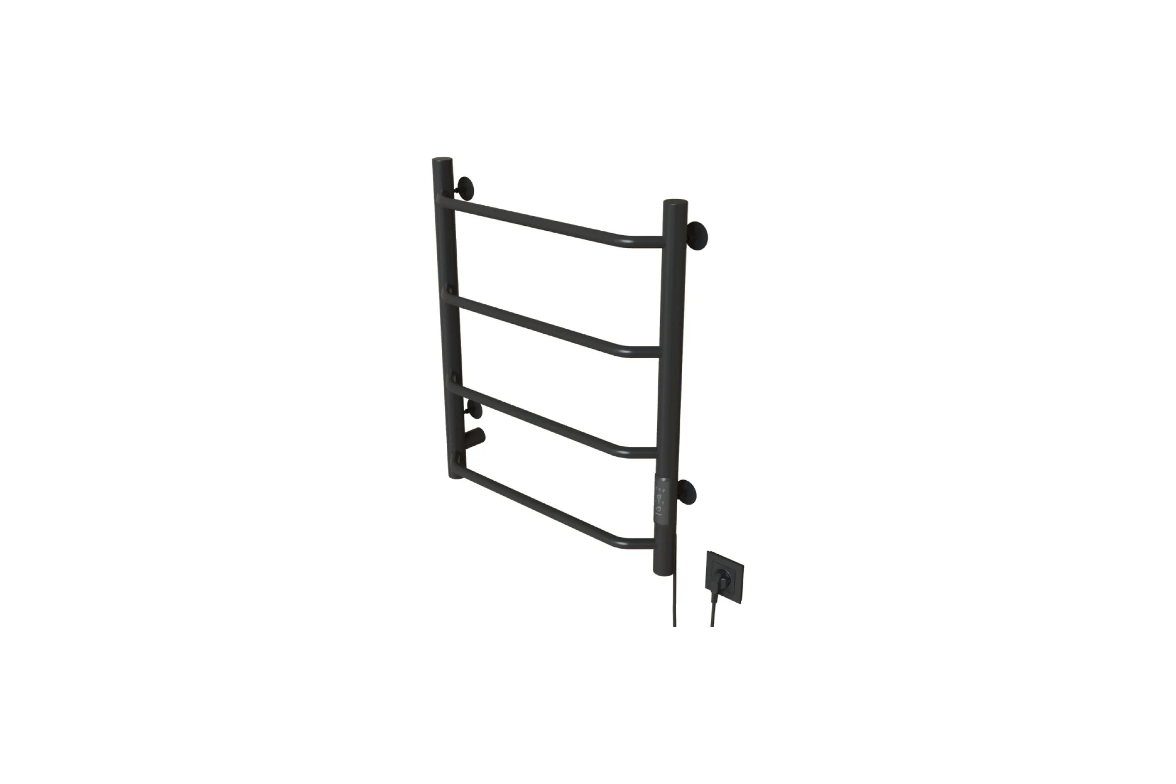 Полотенцесушитель MIXLINE MIRA 60x50 таймер, 201 Вт, 4 перекладины электрический ГРАФИТ 557649
