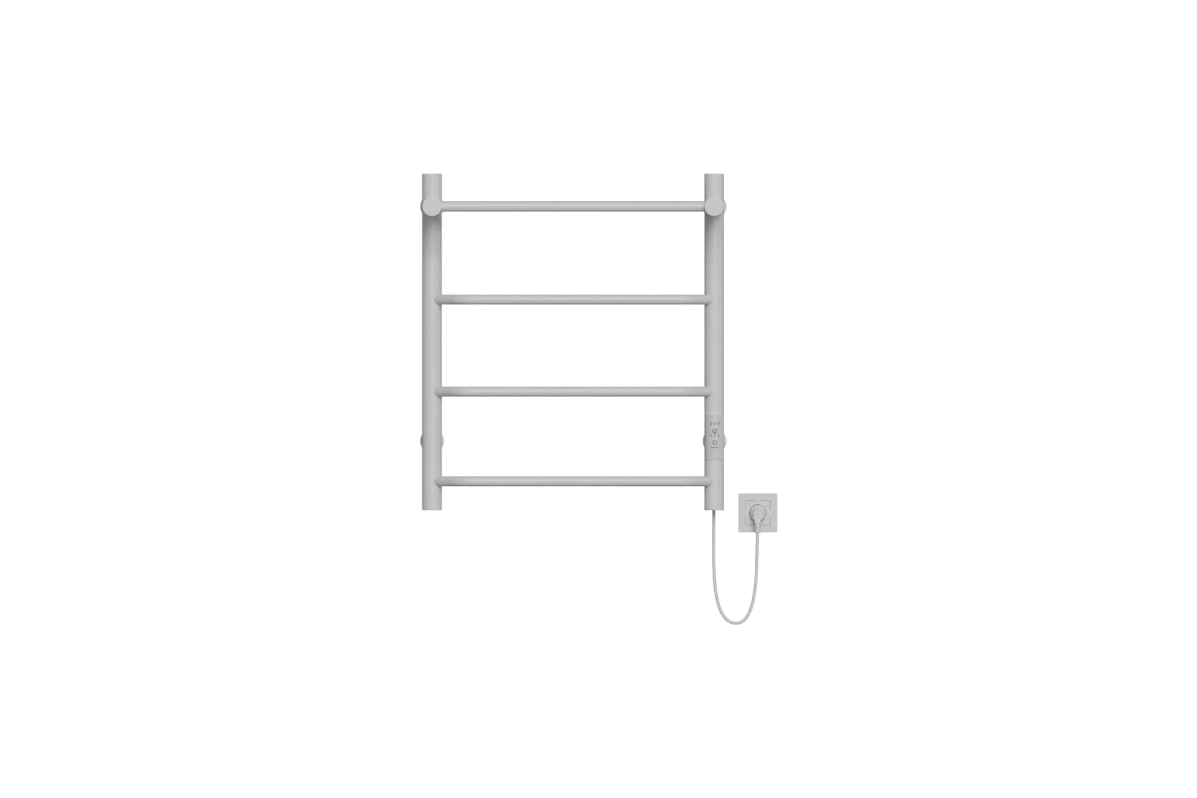 Полотенцесушитель MIXLINE MIRA 60x50 таймер, 251Вт, 3 перекладины + ПОЛКА электрический БЕЛЫЙ 557157
