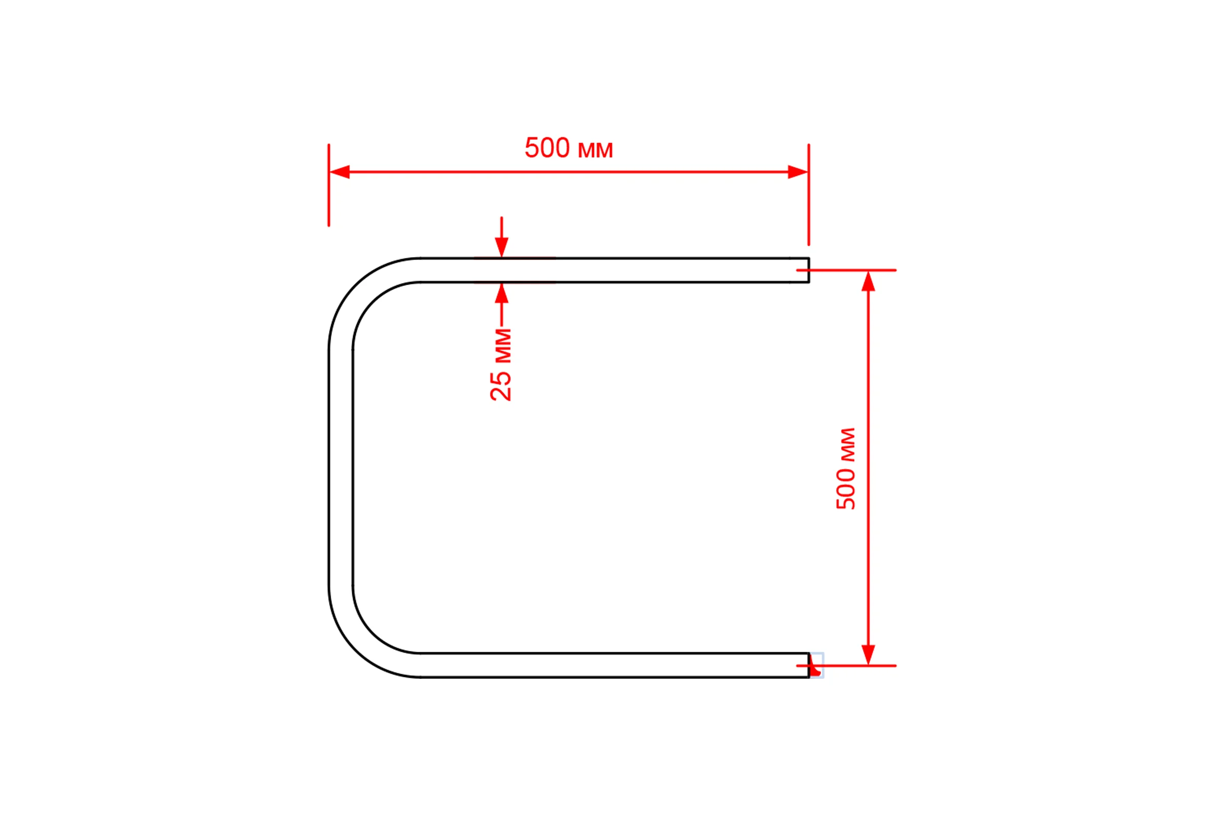 Полотенцесушитель MIXLINE SIMPLE P 50x50 кнопочный выкл, 123 Вт 556805