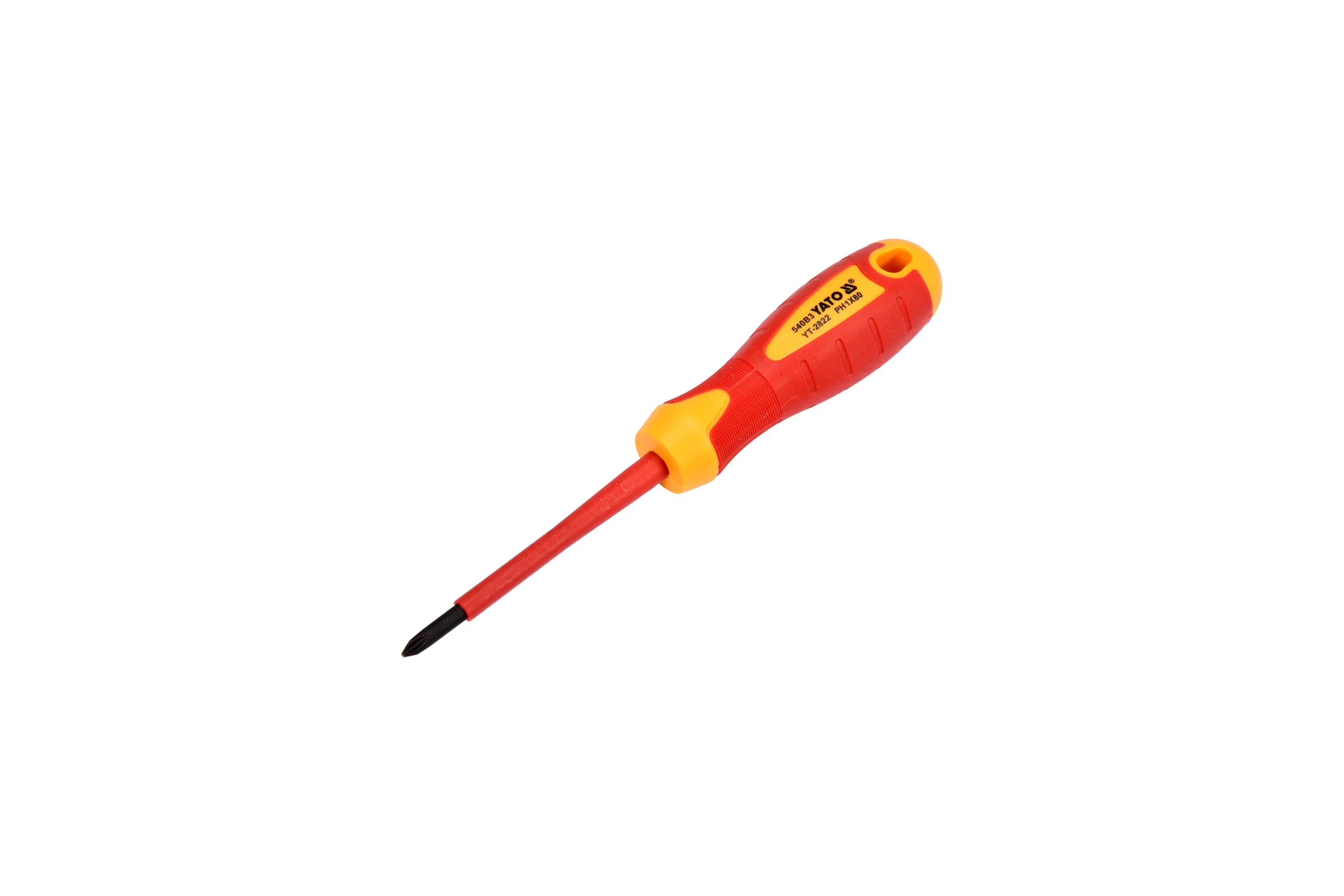 Отвёртка диэлектрическая YATO 1000В PH1x80мм YT-2822 36132822 092 1