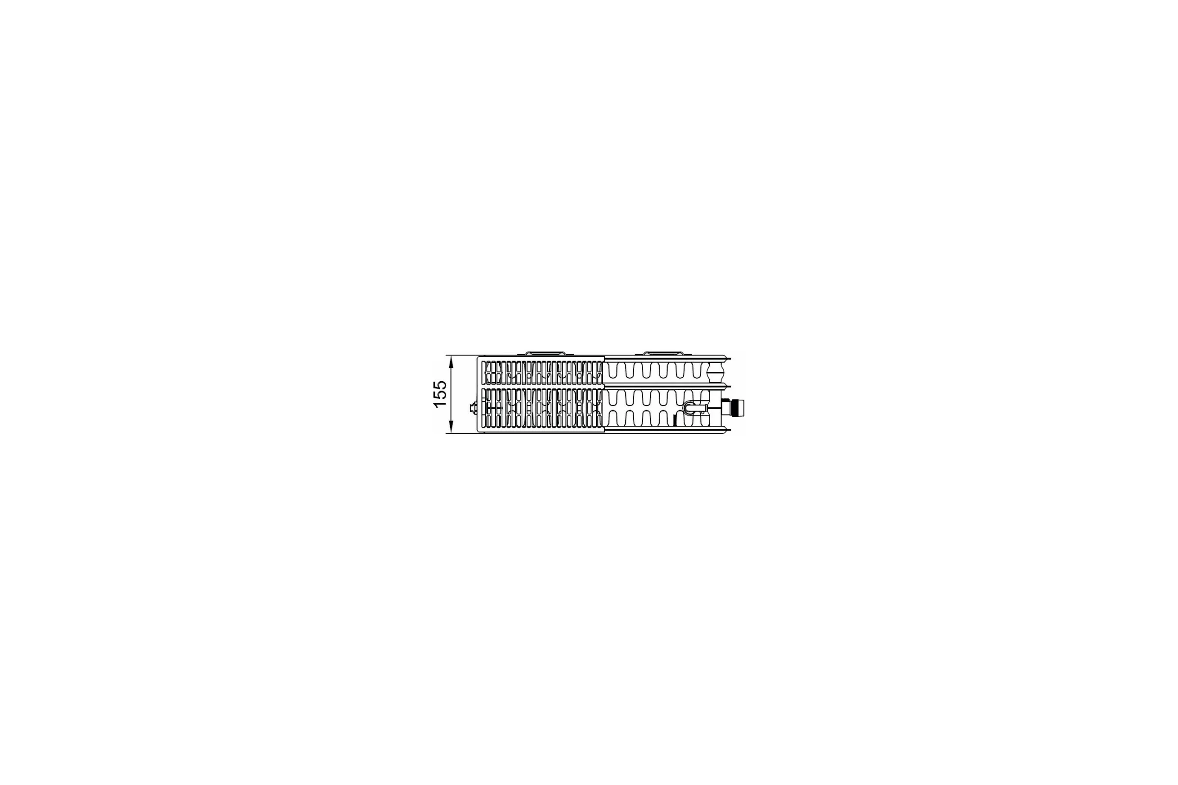 Радиатор Kermi otop FTV 33, 155х200х1800, R, RAL 9016 белый FTV330201801RXK