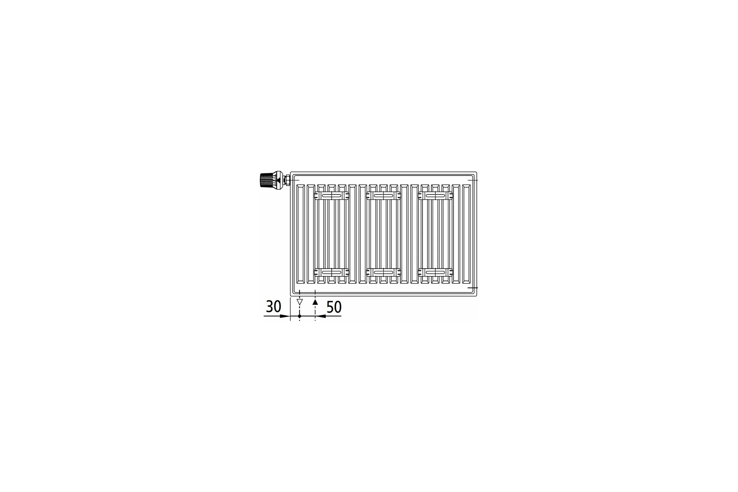 Радиатор Kermi otop FTV 33, 155х400х800, X2 Inside, R, RAL 9016 белый FTV330400801R2Z
