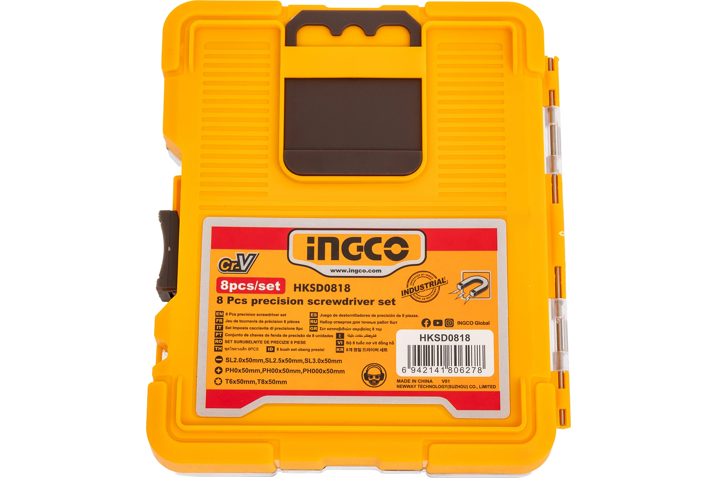 Набор прецизионных отверток INGCO 8 шт INDUSTRIAL HKSD0818
