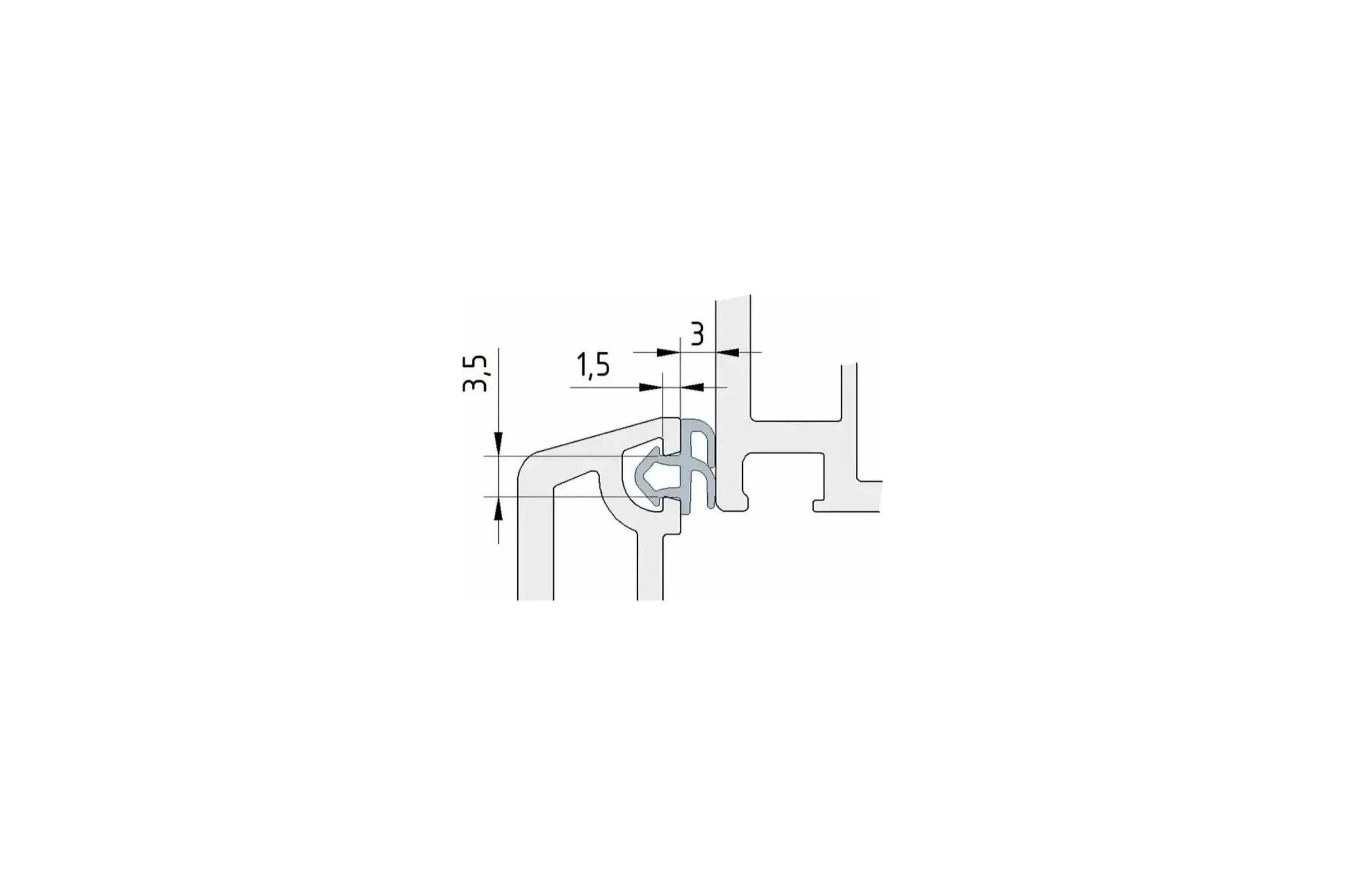 Уплотнитель KOMFORT москитные системы REHAU 4952 для окон и дверей ПВХ усиленный серый ТЭП 400 м УКК7701