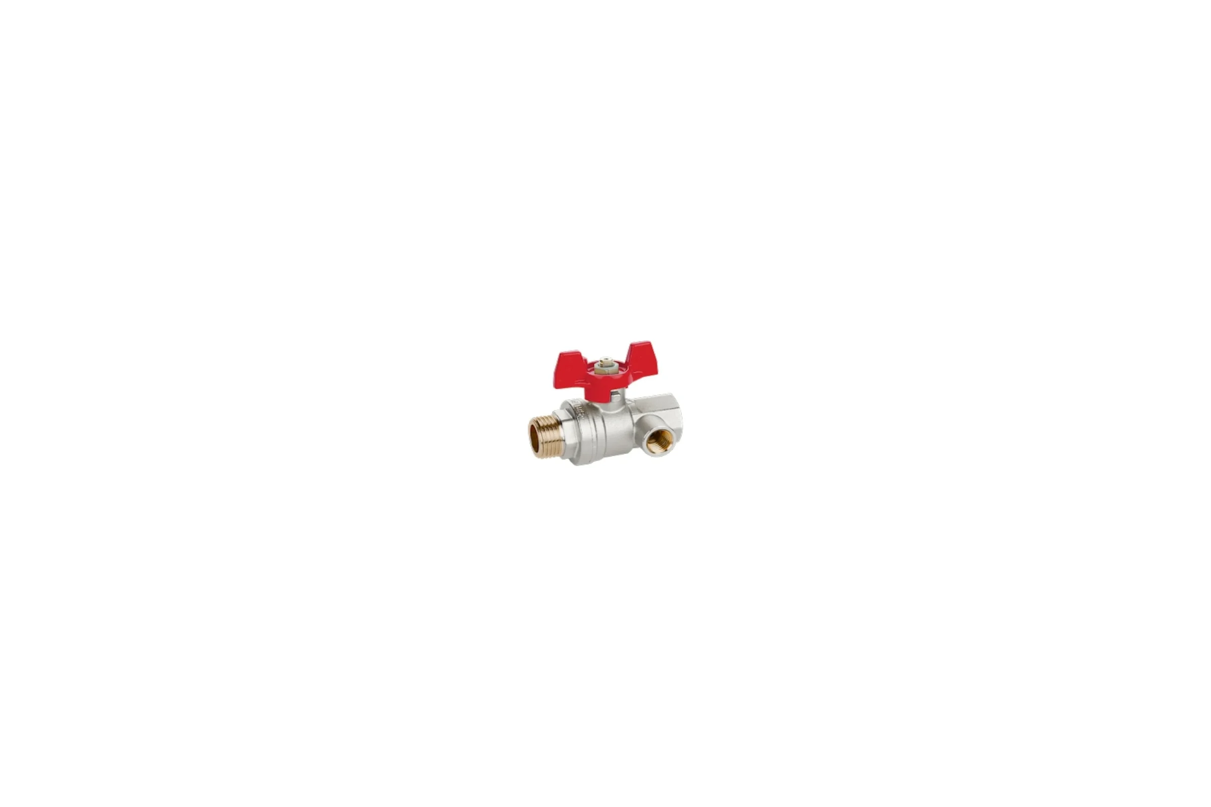Шаровой кран RuB MILANO 1/2, DN15, PN16, ВР-ВР, боковой дренаж S81D16