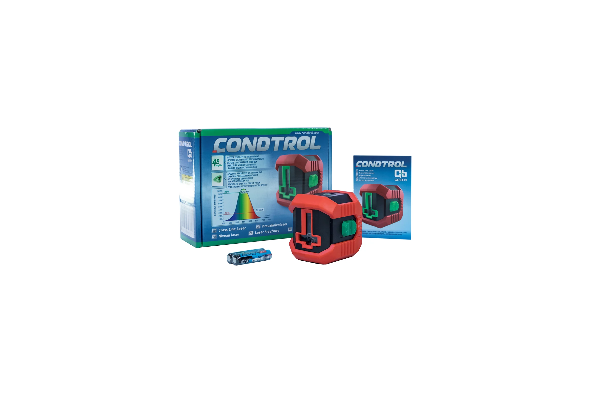 Комплект лазерный нивелир CONDTROL QB Green +Лазерный дальномер  Smart 30 1-4-998