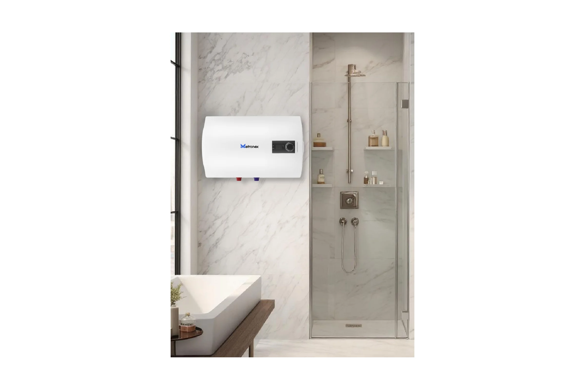 Водонагреватель Metronex AquaHeat MXHR WH 1.5kW 50 л Слим горизонтальный MXHR1550BEL/S