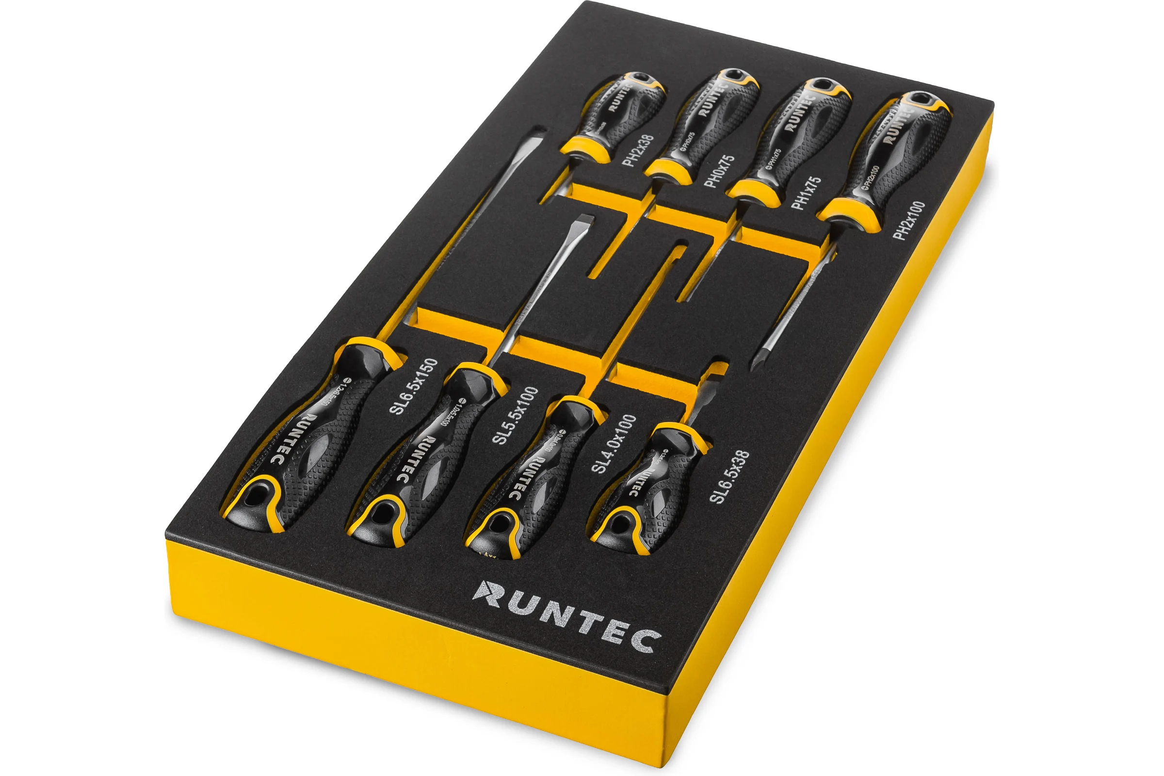 Набор отверток RUNTEC S2 в ложементе EVA, 8 предметов RT-SD1E8F