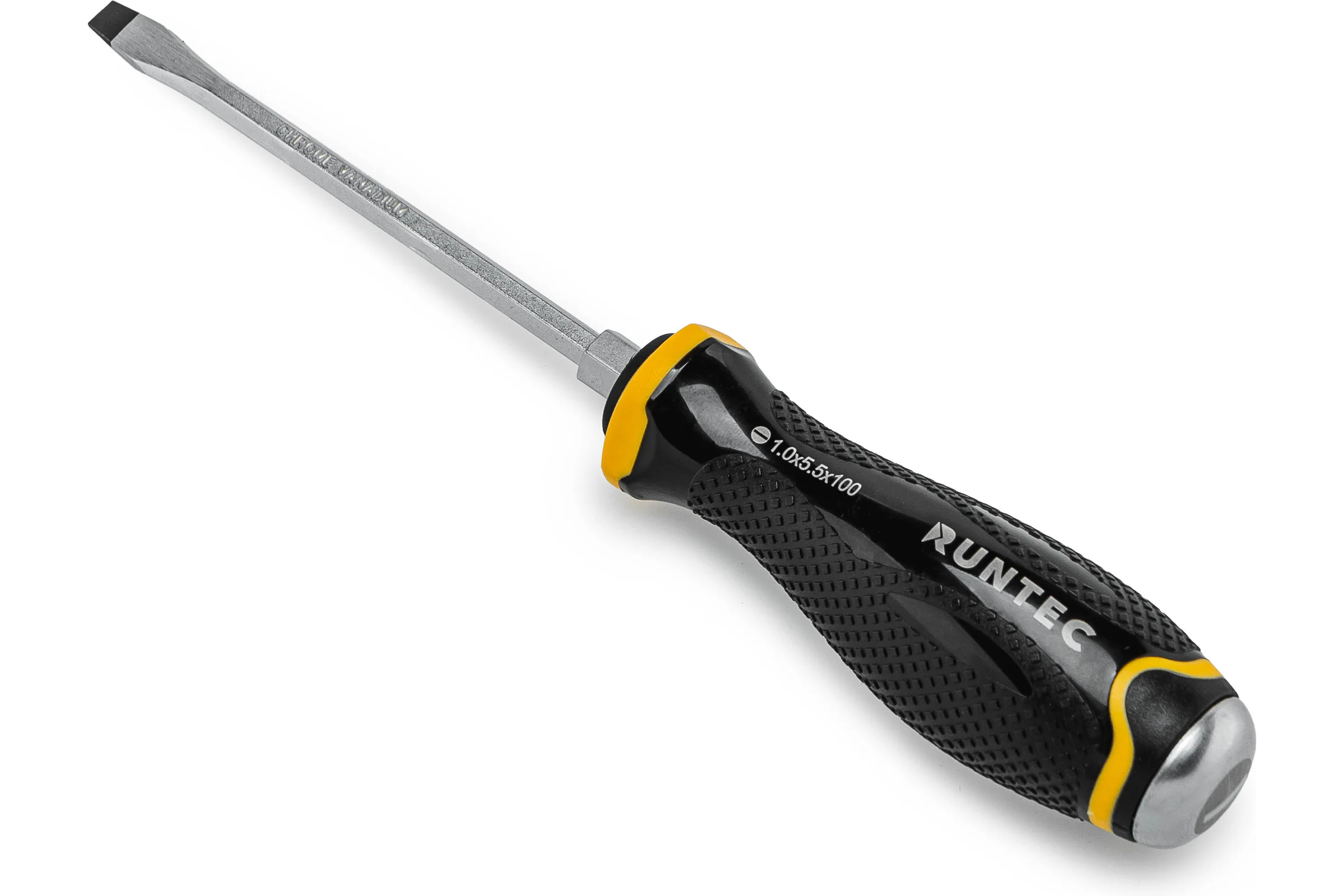 Отвертка RUNTEC SL5.5 x 100 мм, CrV, усиленная со сквозным стержнем RT-SD3SL5.5x100