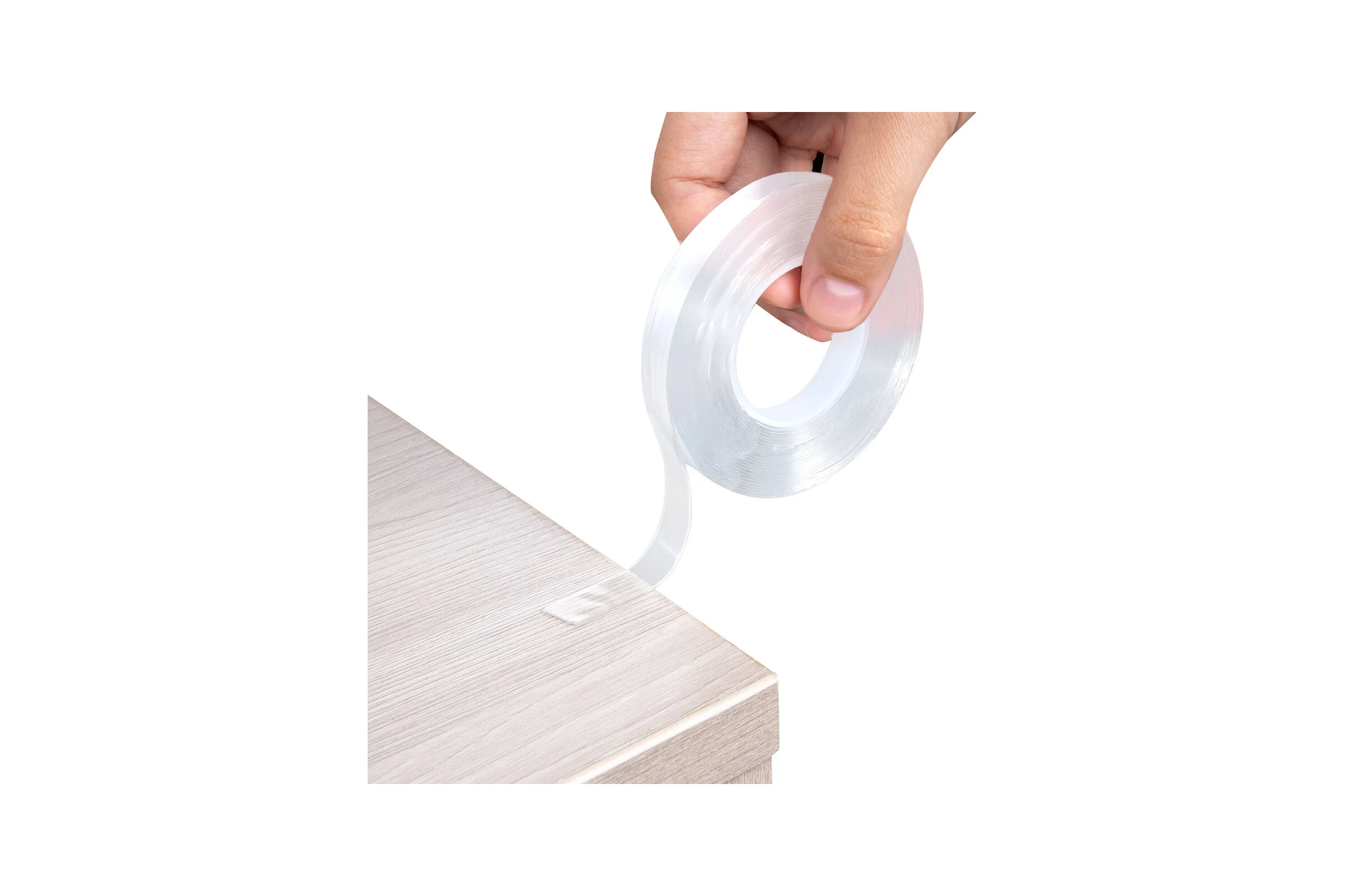 Многоразовая двухсторонняя прозрачная крепежная лента WBZ скотч NANO tape 5м x 1см, 1мм, , 700424