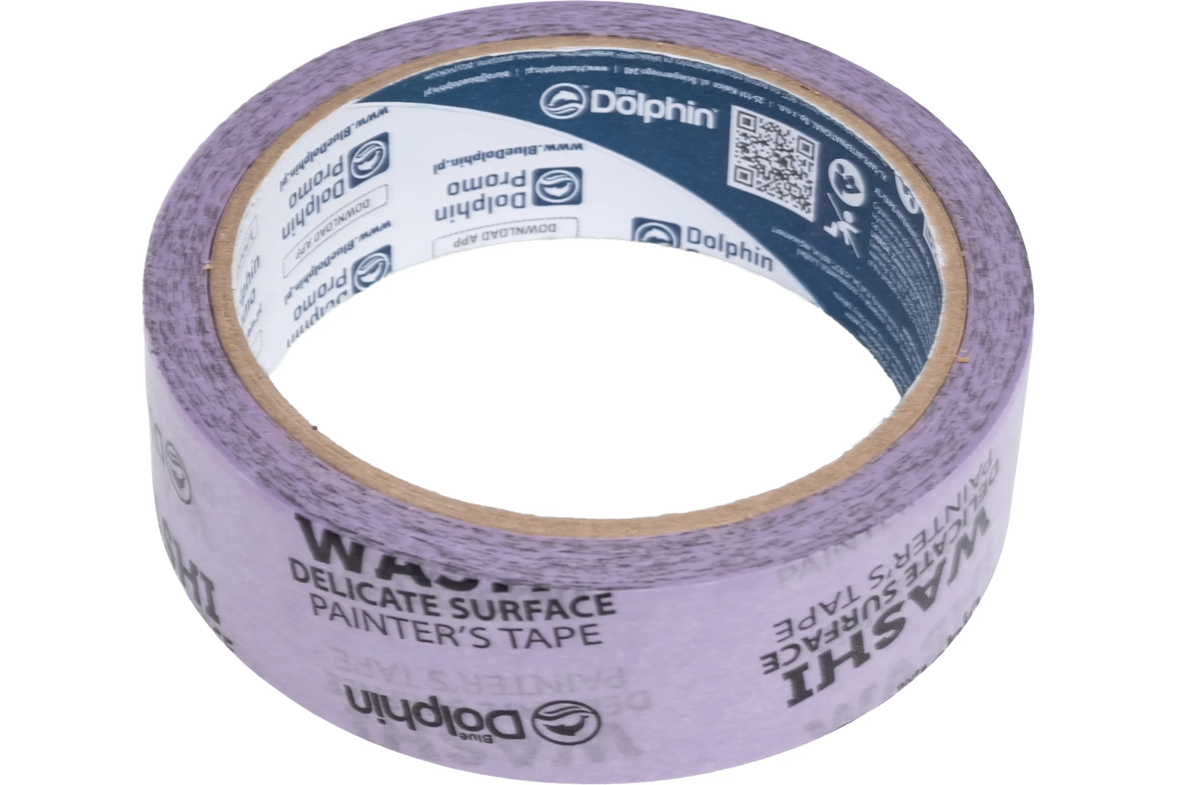 Малярная лента Blue Dolphin фиолетовая на рисовой бумаге Washi для деликатных работ 29мм x 25м (  16) WDT_56719