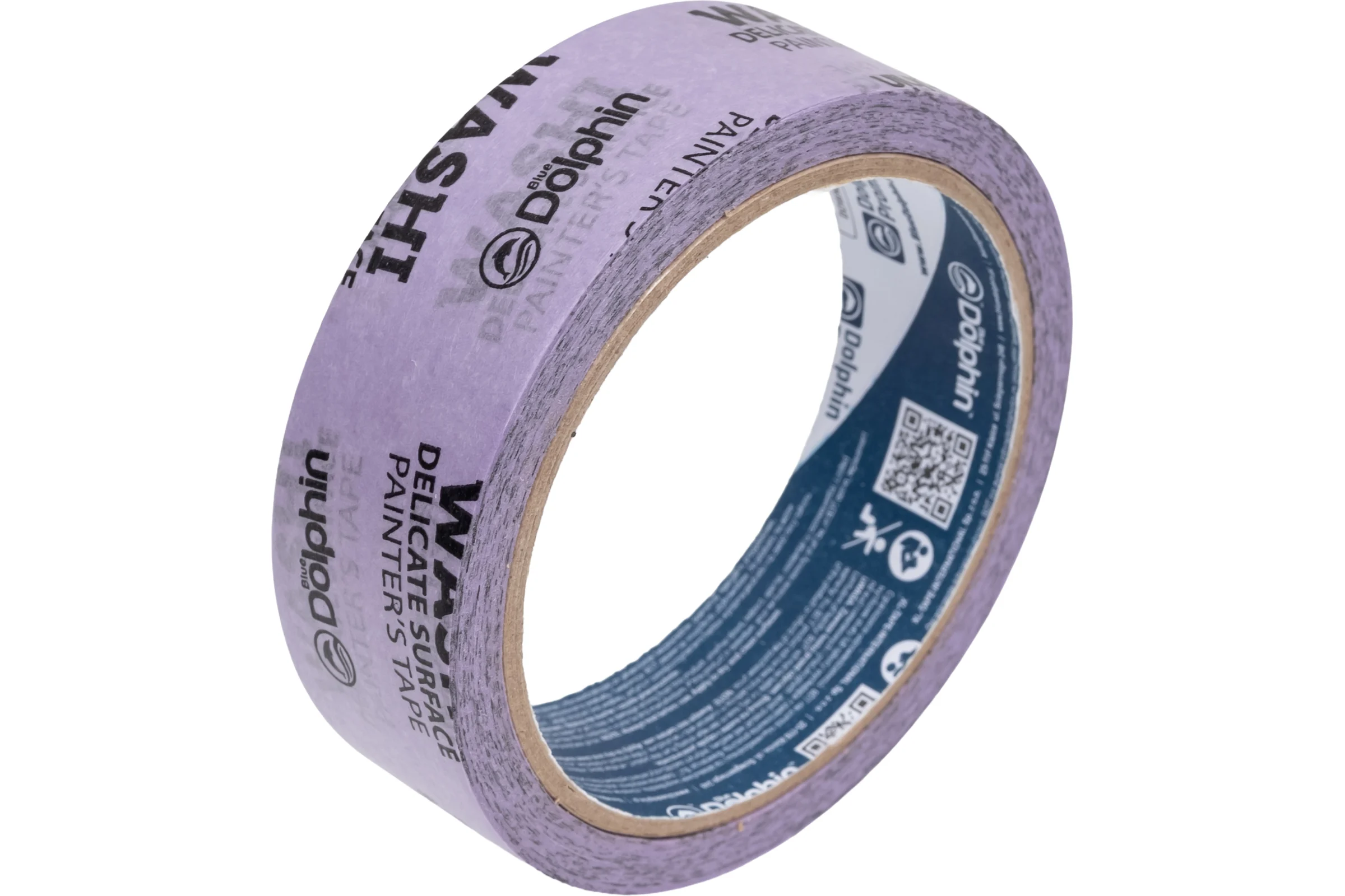 Малярная лента Blue Dolphin фиолетовая на рисовой бумаге Washi для деликатных работ 29мм x 25м (  16) WDT_56719