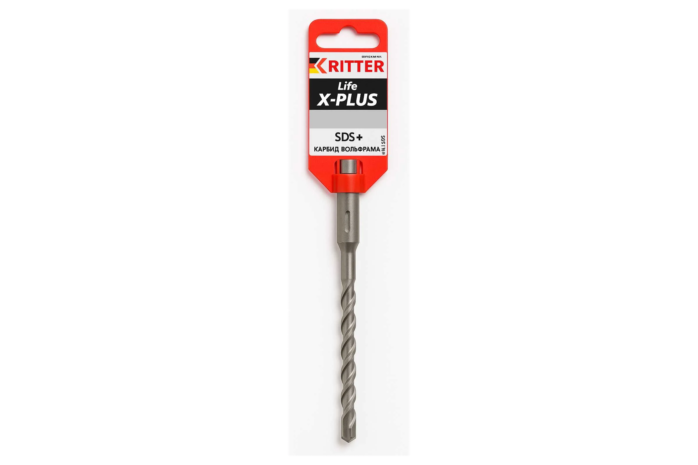 Бур RITTER SDS+ Life X-Plus 6х100/160 (Х-образная увеличенная твердосплавная напайка YG9, 4 резца) 10406160
