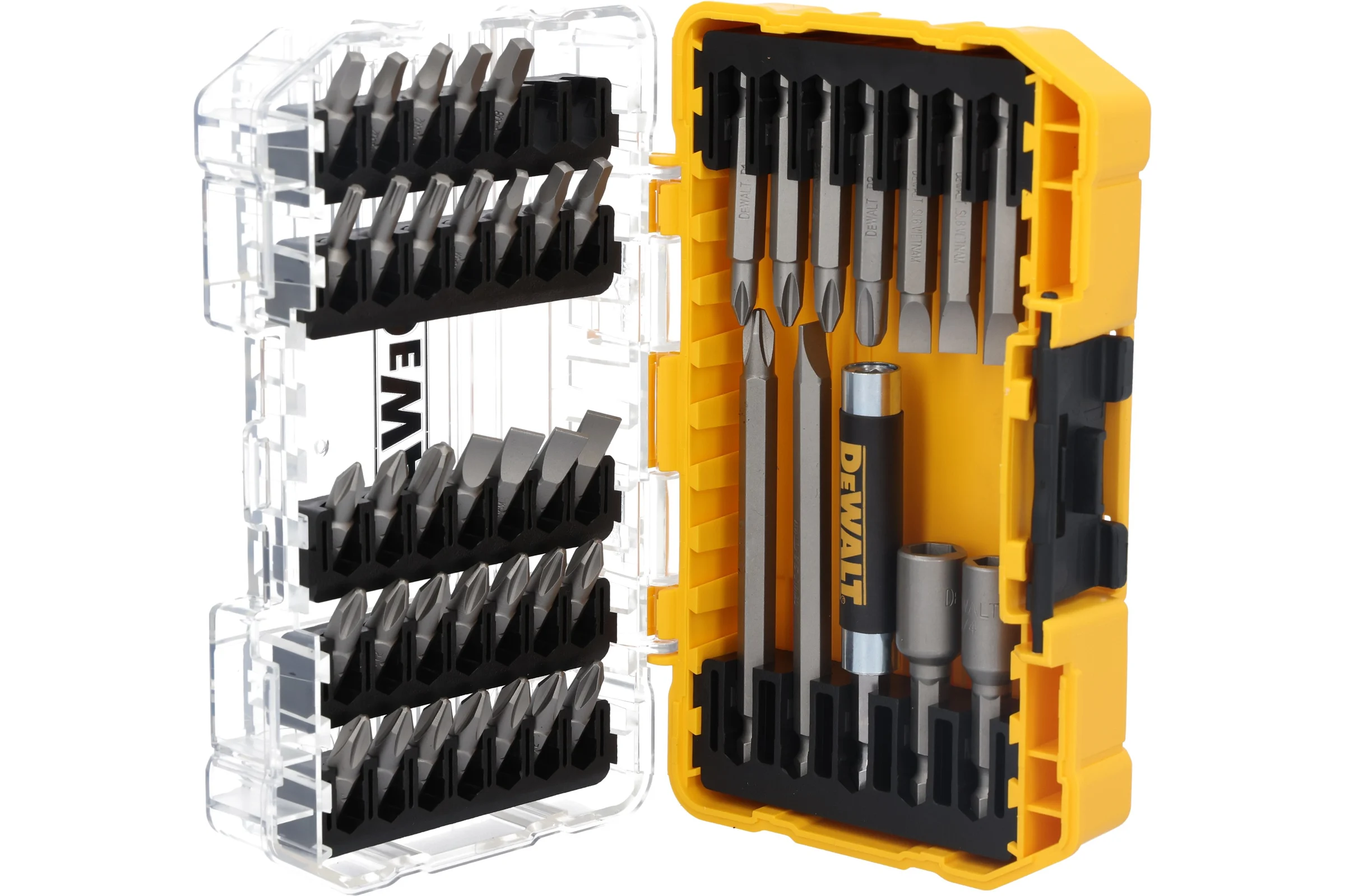 Набор бит Dewalt PH/SL/Sq/Torx, 25/51/89 мм, 45 шт., в кейсе DW2166