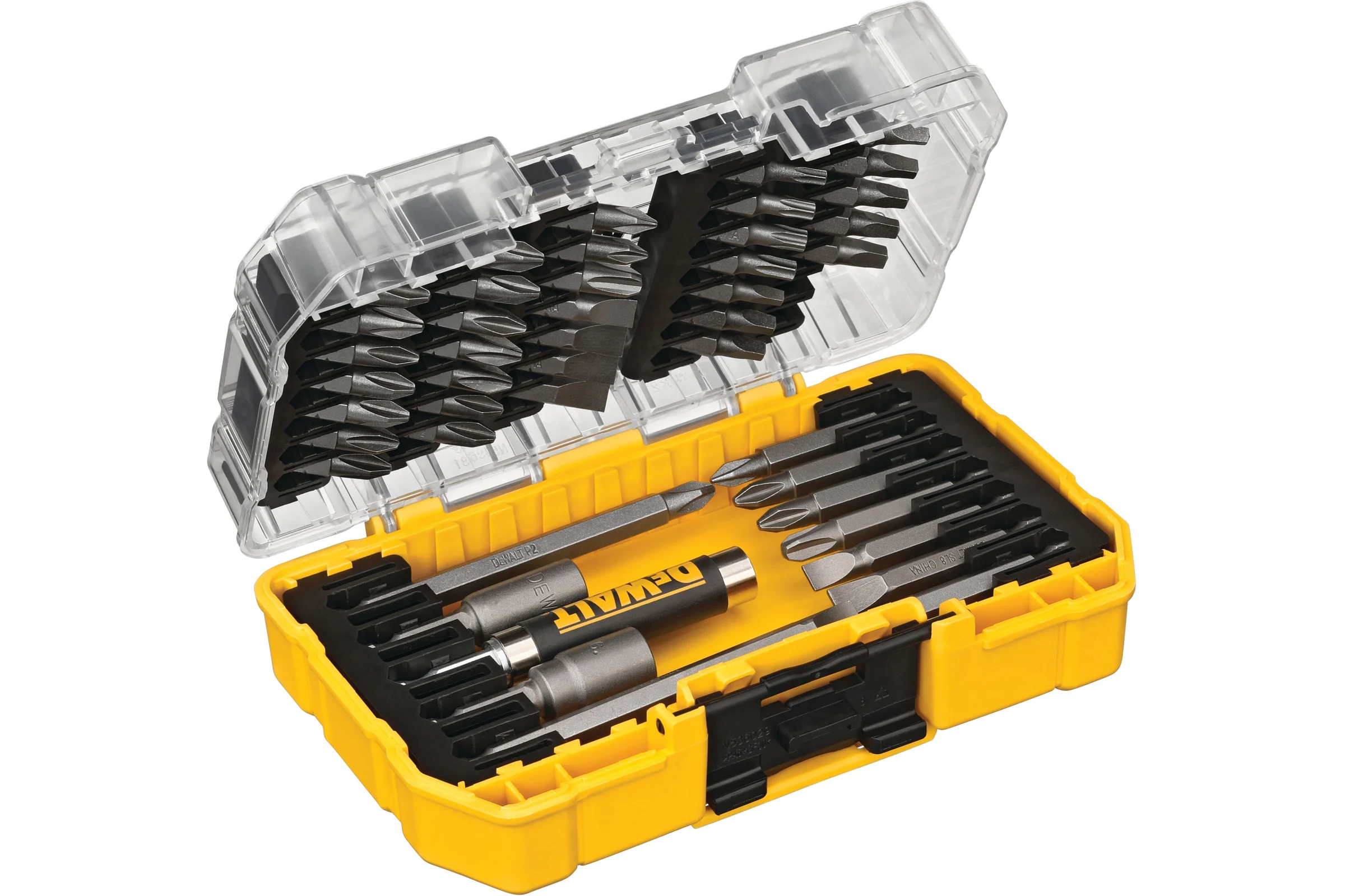 Набор бит Dewalt PH/SL/Sq/Torx, 25/51/89 мм, 45 шт., в кейсе DW2166
