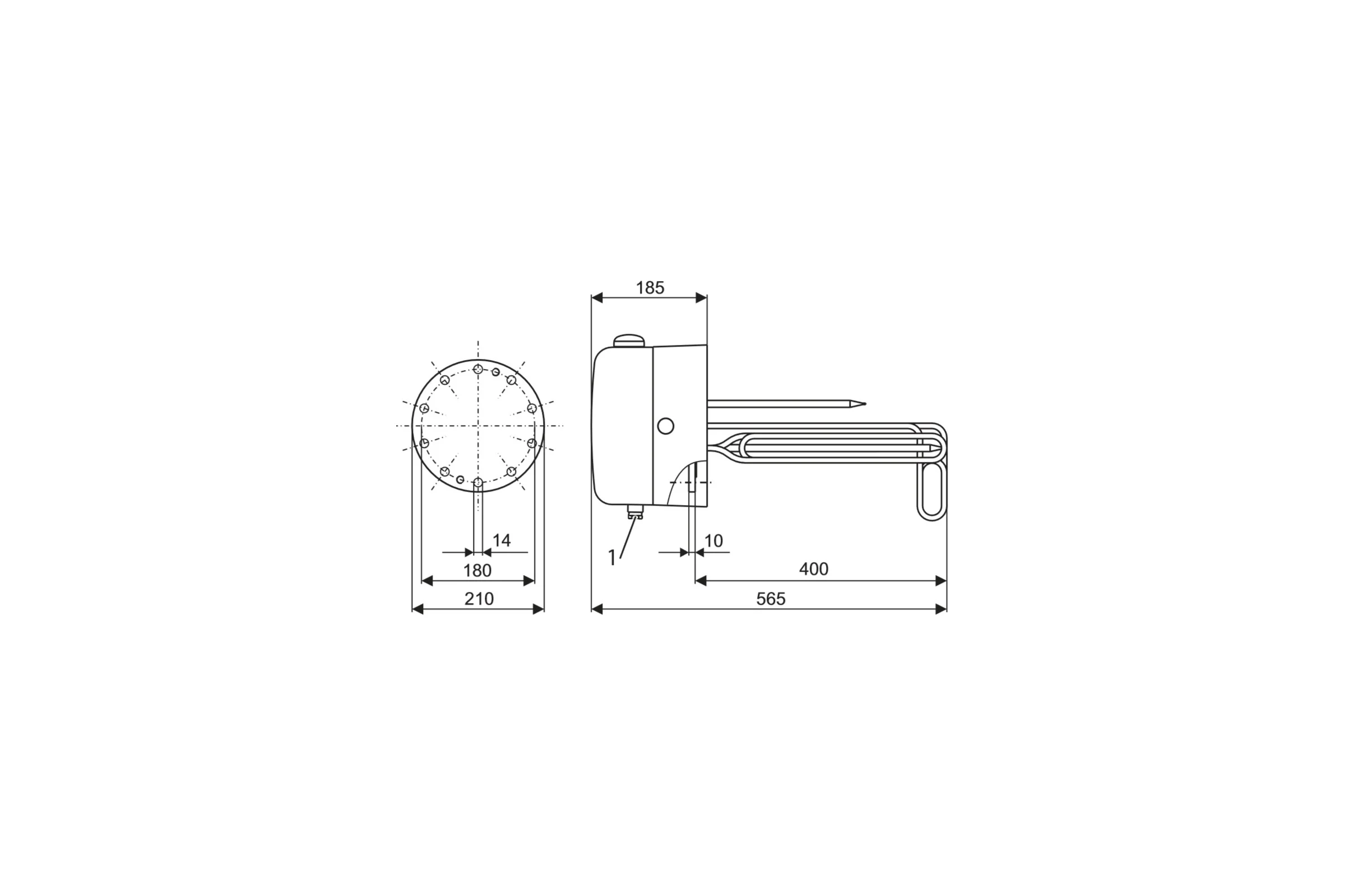 Фланец для водонагревателя STIEBEL ELTRON с нагревательными ТЭНами FCR 21 60 SB 302-402 S 071330
