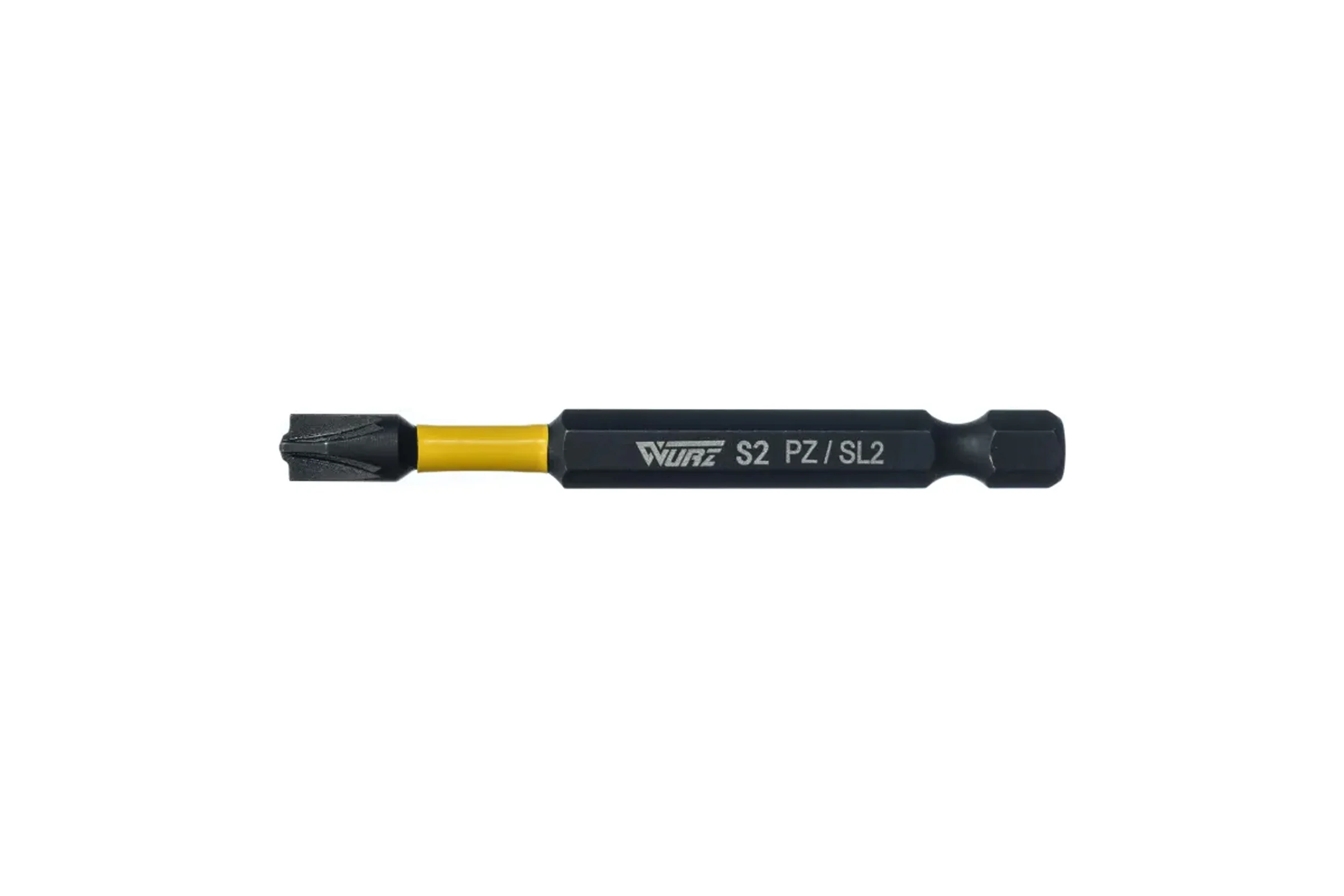Набор магнитных бит WURZ 70мм для электрика PZ/SL1 и PZ/SL2, 2шт/бл 360122-2