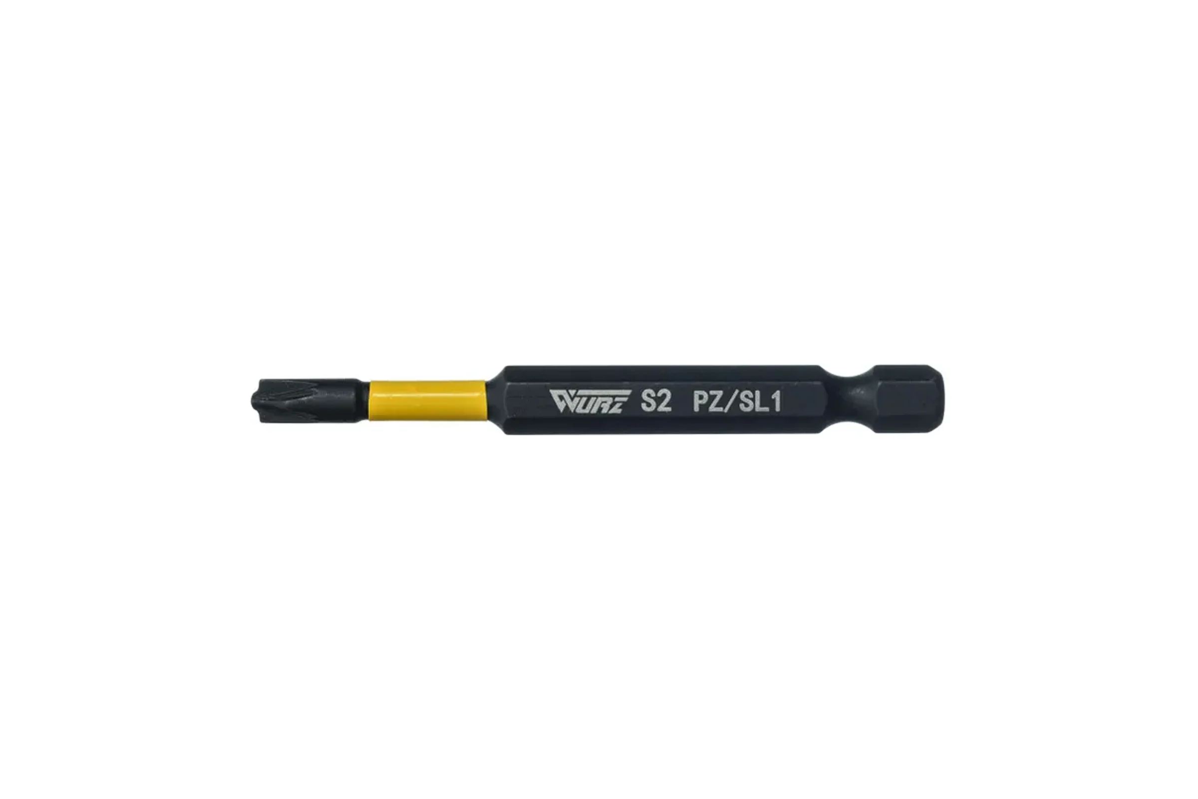 Набор магнитных бит WURZ 70мм для электрика PZ/SL1 и PZ/SL2, 2шт/бл 360122-2