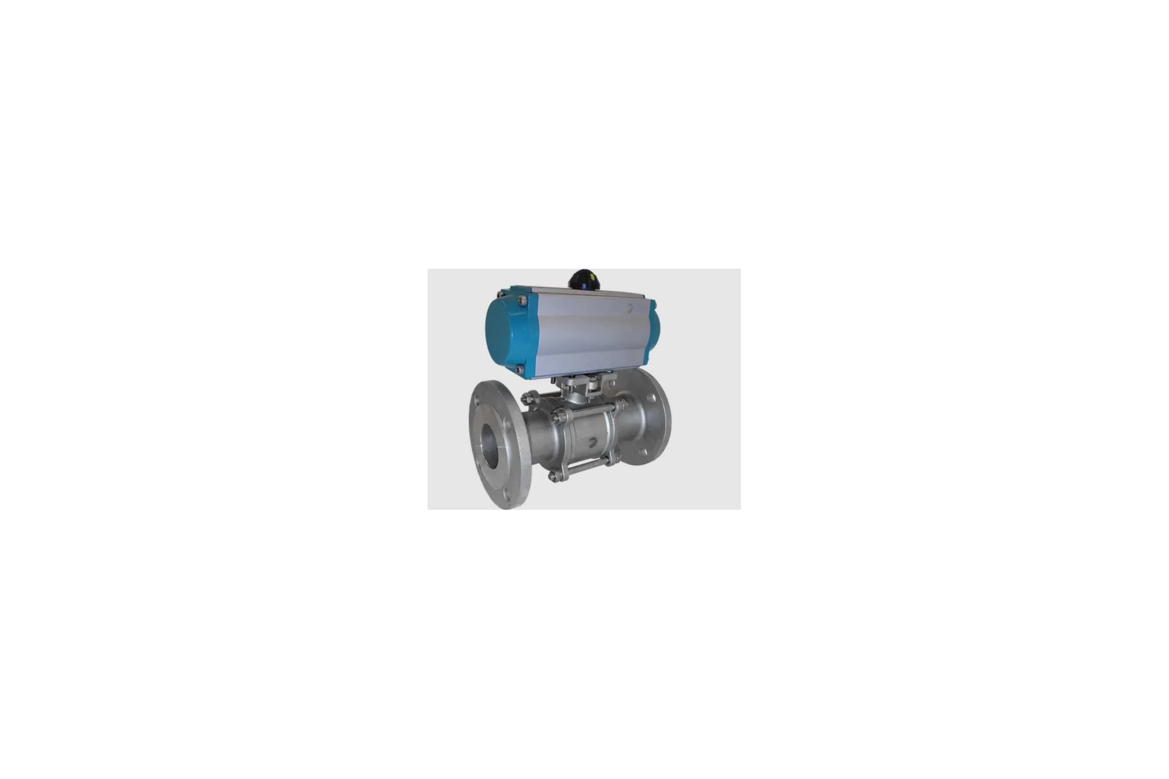 Кран шаровой фланцевый NEWKEY (3PC) , DN 150 (6), AISI304, PN16, с двухсторонним пневмоприводом AT140D NK-BFp150/4*AT140D