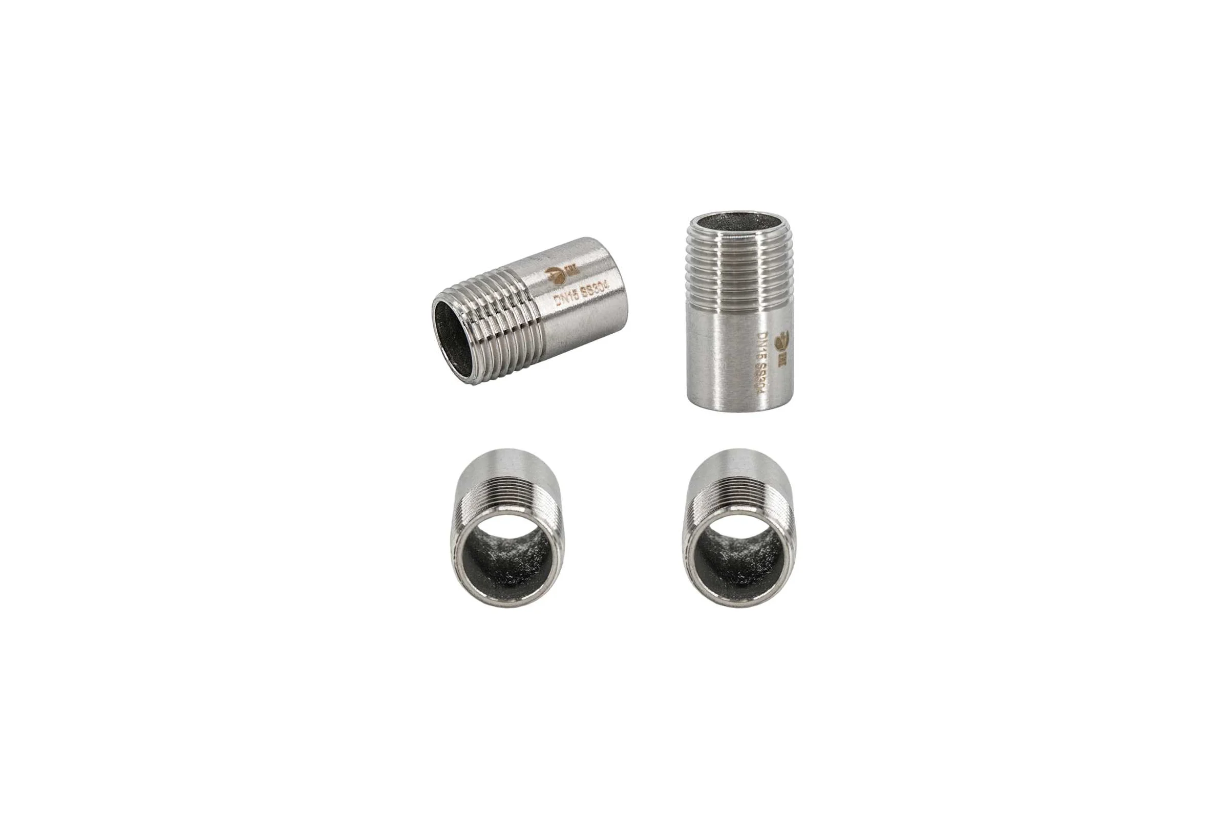 Ниппель приварной NEWKEY нержавеющий, AISI304 DN15 (1/2), (CF8), PN16 набор 4 шт NAB4-NK-NE15/4