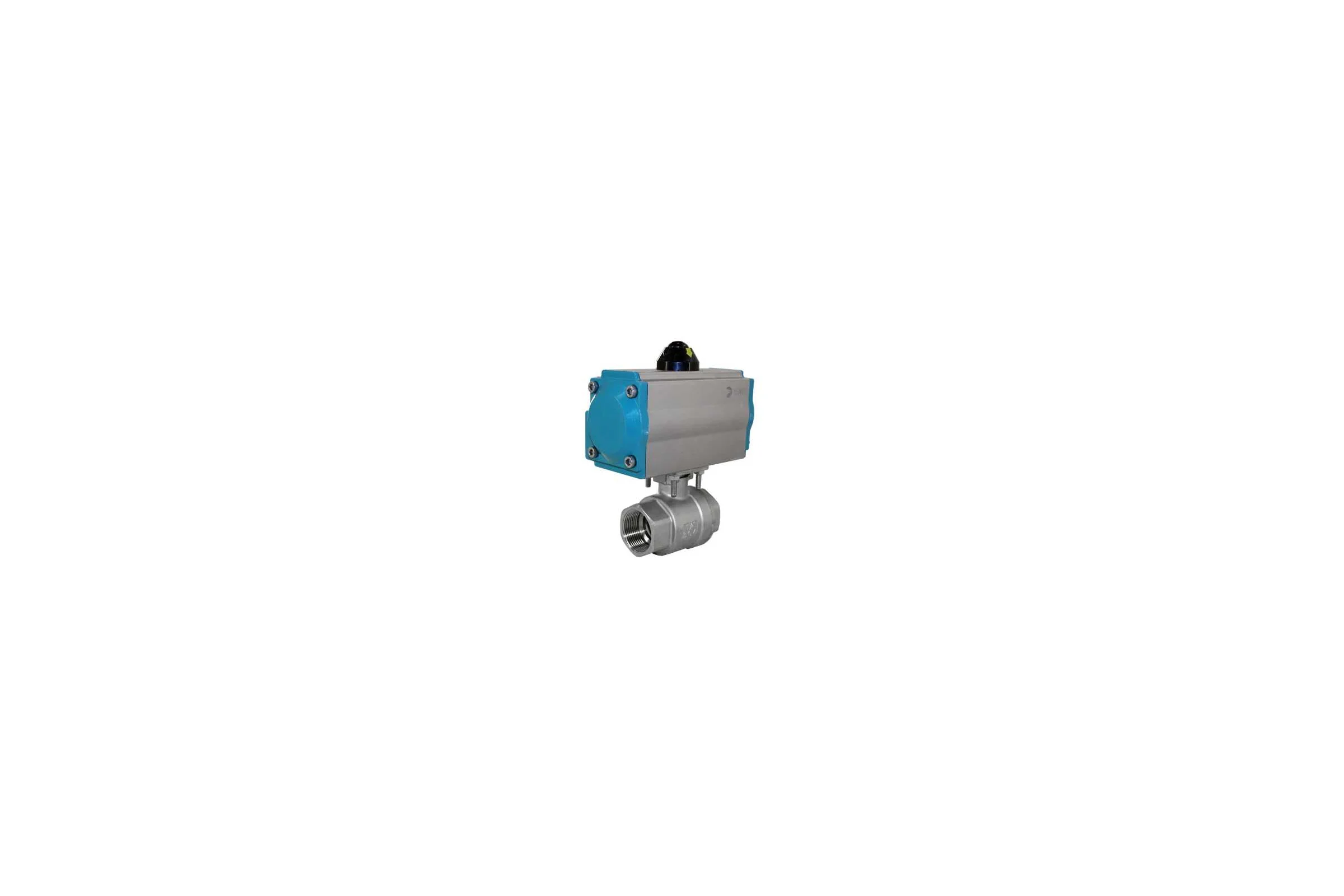Кран шаровой муфтовый NEWKEY (2PC), AISI304 DN50 (2), с двухсторонним пневмоприводом AT52D NK-BMp50/4*AT52D
