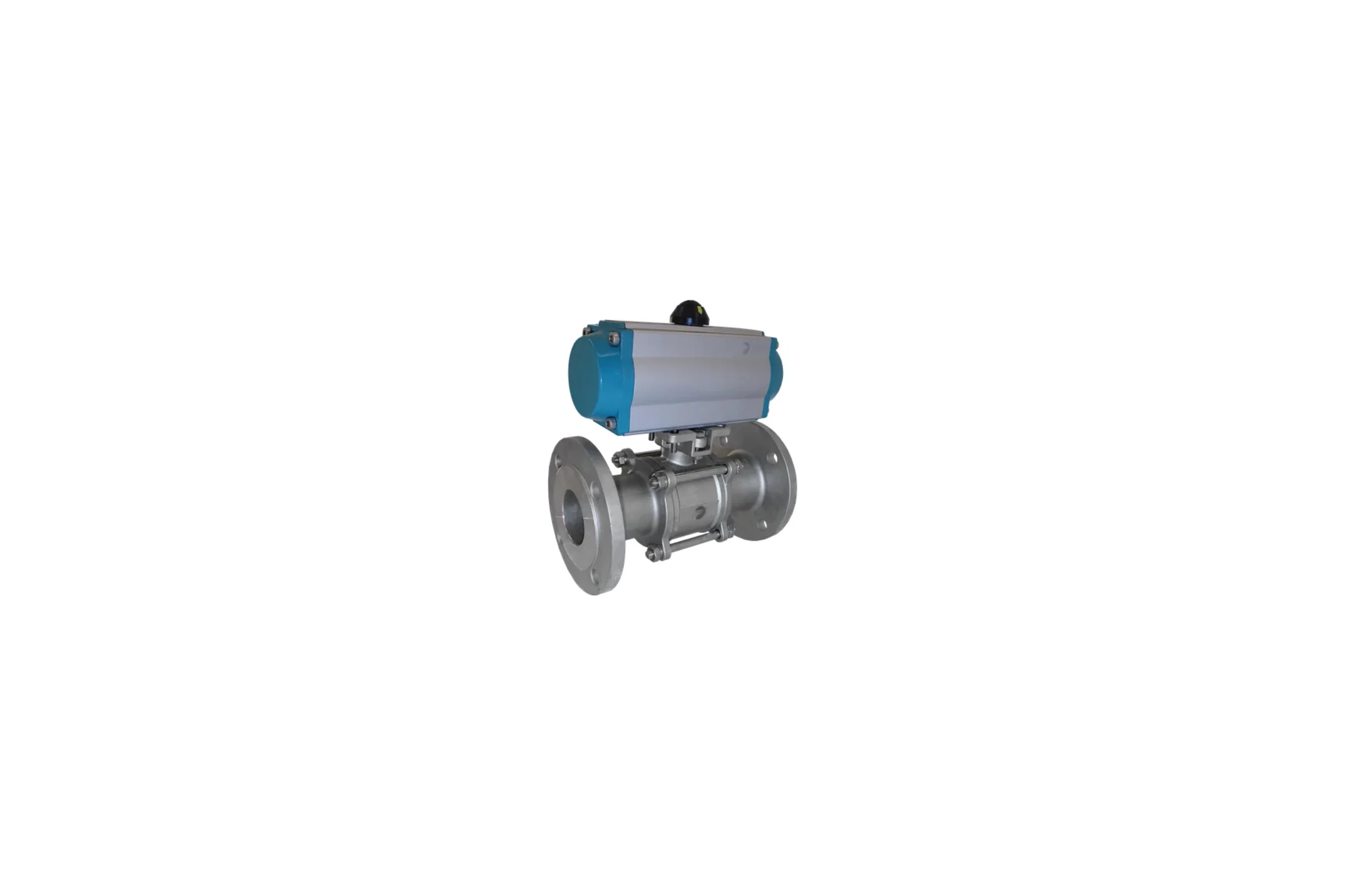 Кран шаровый фланцевый NEWKEY (3PC), DN 100 (4), AISI304, PN16, с односторонним пневмоприводом AT140S NK-BFp100/4*AT140S